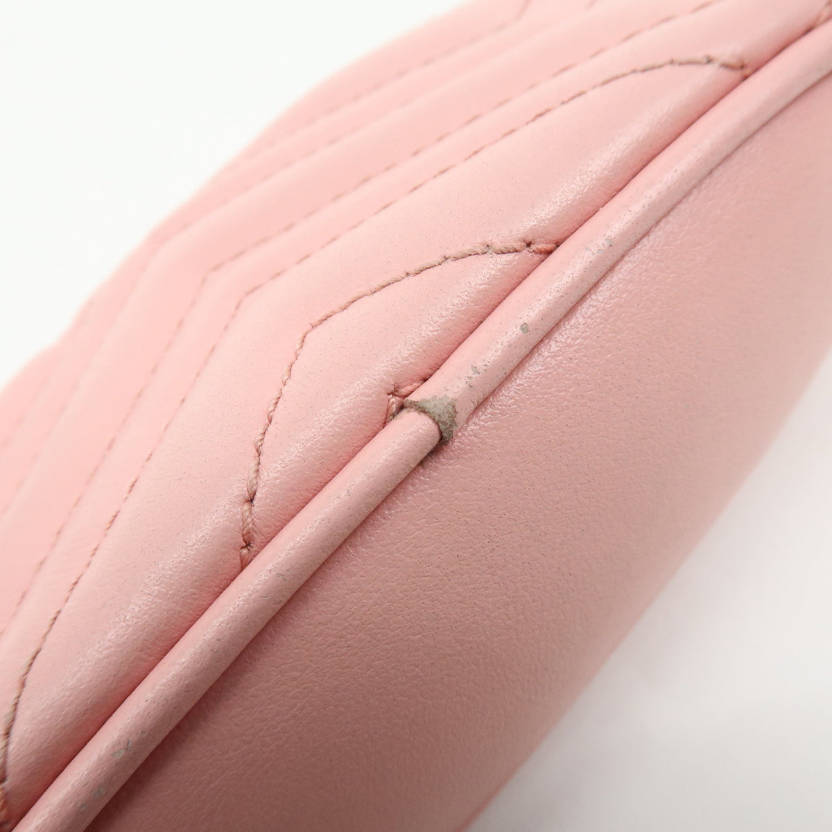 GUCCI GG Marmont Double G Leather Cosmetic Case Key Pouch Pink 625691