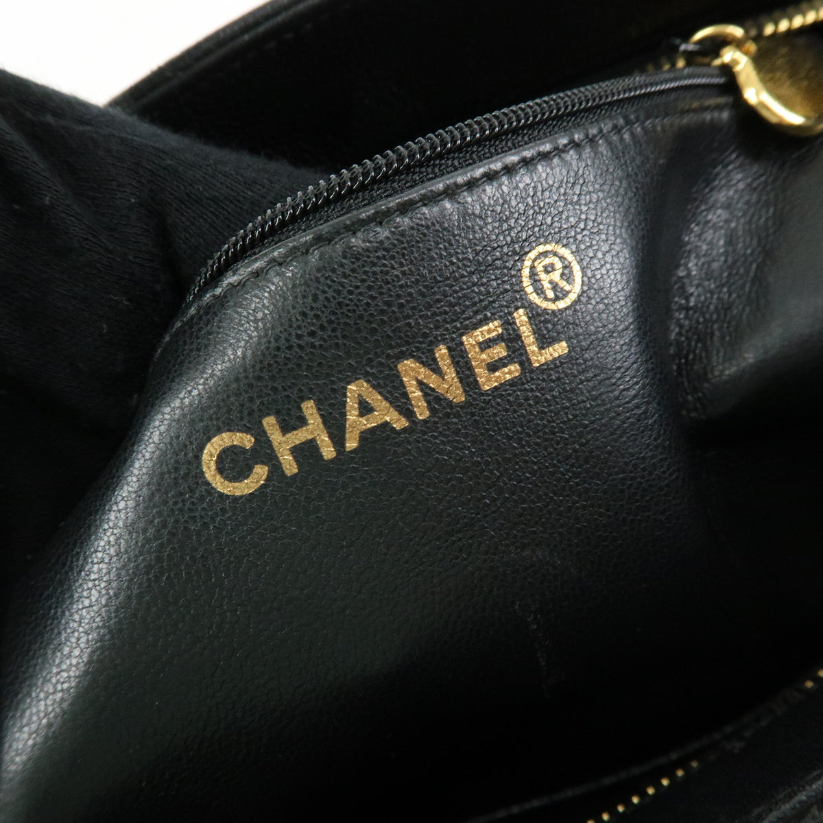 CHANEL Medallion Matelasse COCO Mark Caviarskin Tote Hand Bag A01804