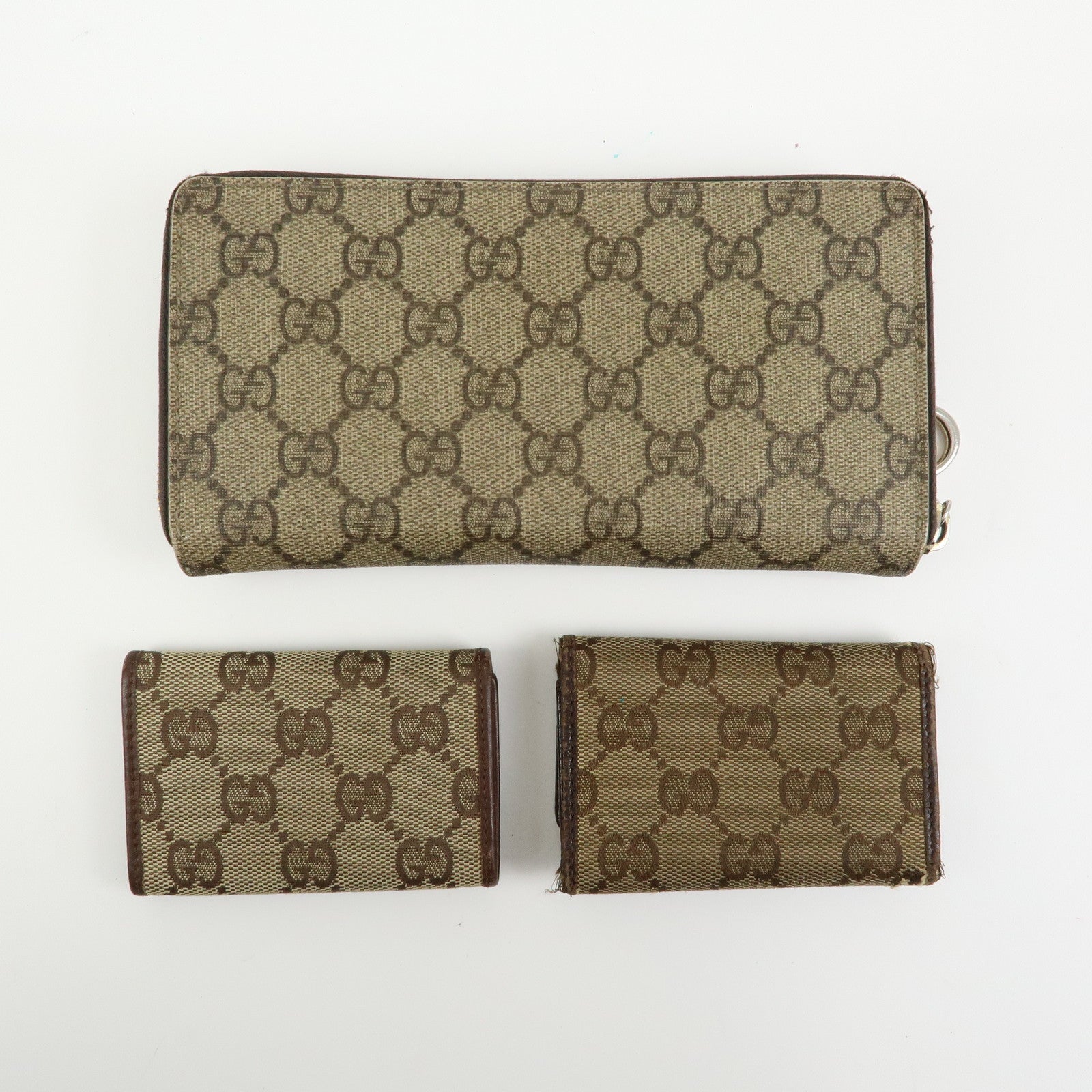 GUCCI Set of 2 Interlocking G Wallet Key Case 212110 27048  04564