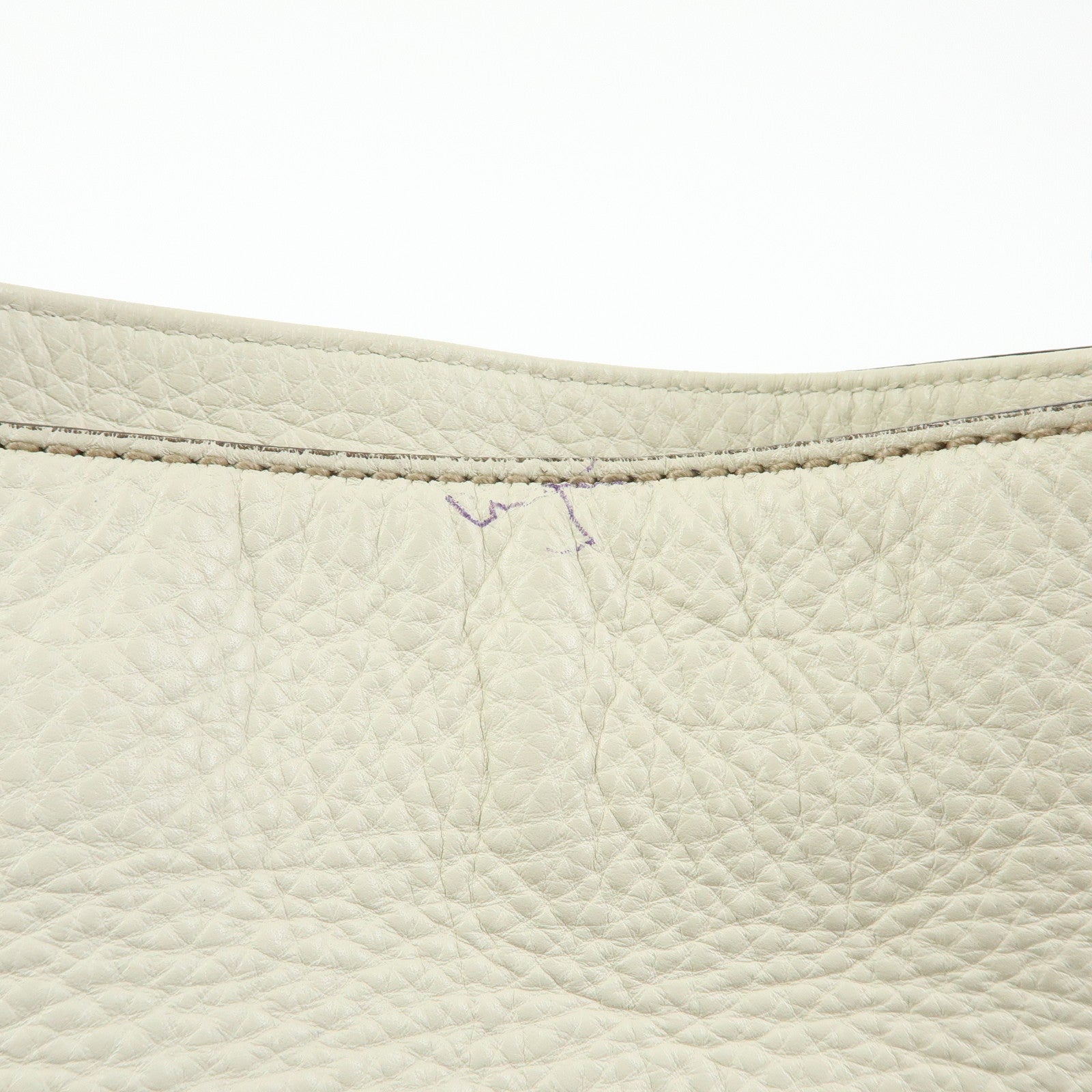 GUCCI SOHO Interlocking G Calf Leather Tote Shoulder Bag Ivory 282309