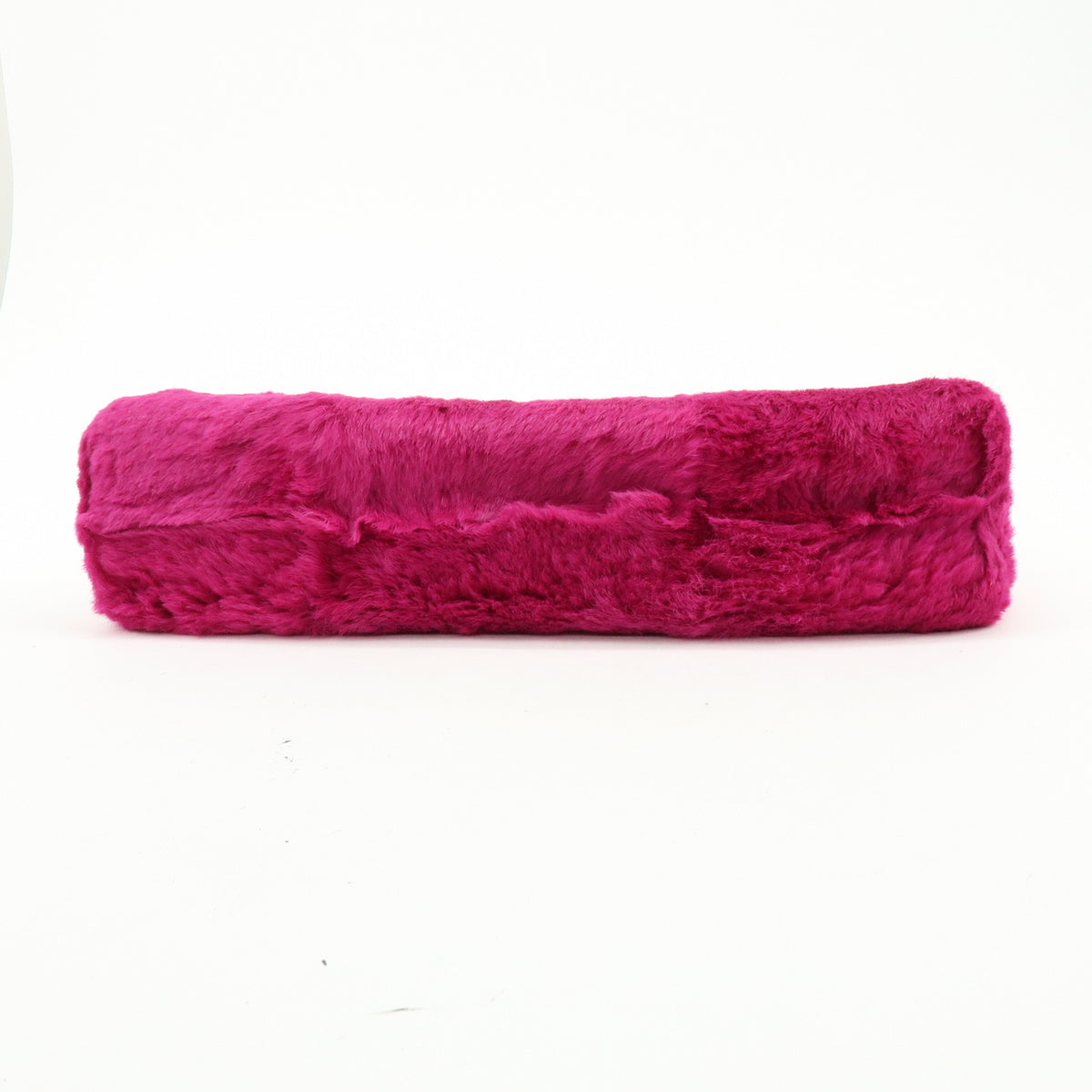 CHANEL COCO Mark Lapin Fur Leather Chain Shoulder Bag Magenta