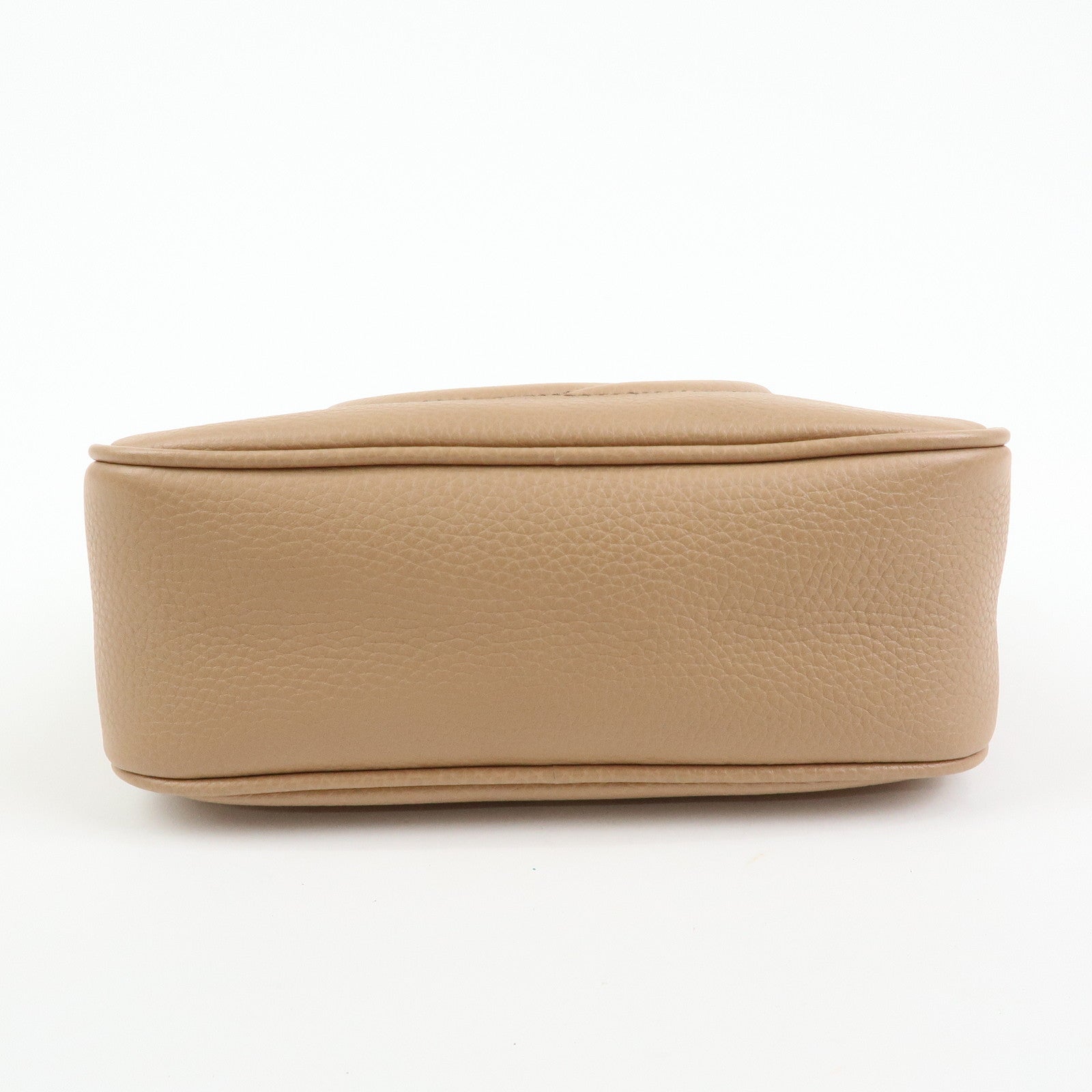 GUCCI SOHO Interlocking G Leather Small Disco Bag Beige 308364