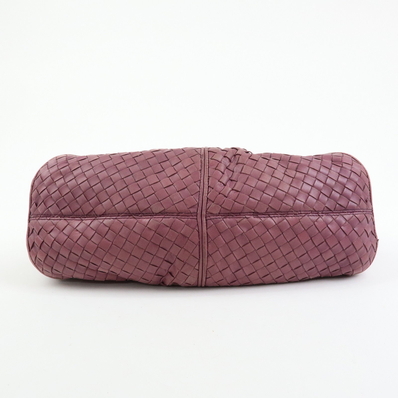 BOTTEGA VENETA Intrecciato Leathe Shoulder Bag Hand Bag Purple 145552