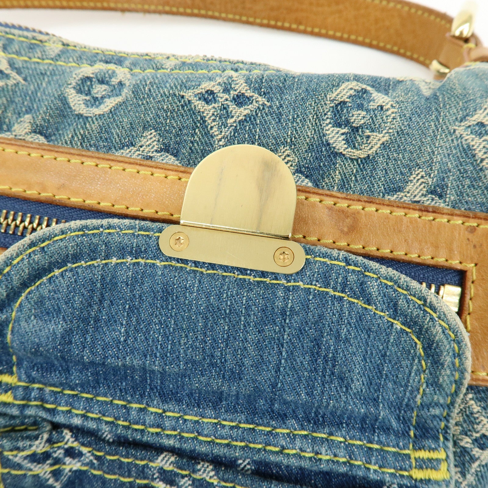 Louis Vuitton Monogram Denim Baggy PM 2Way Bag Shoulder Bag M95049