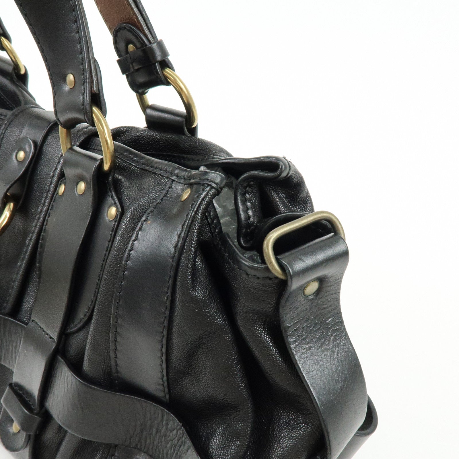 Chloe Kerala Leather Shoulder Bag Hand Bag Satchel Bag Black