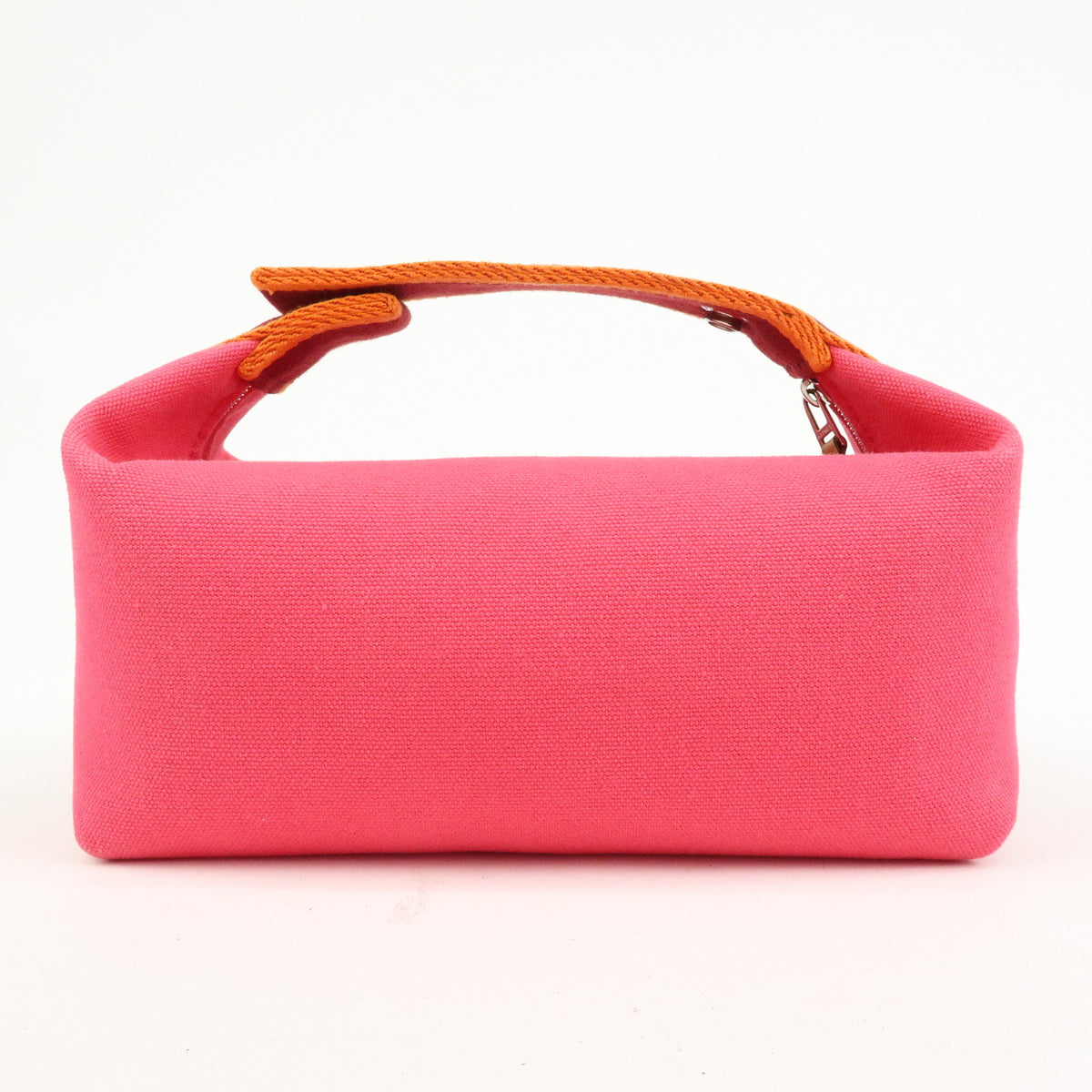 HERMES Bride A Brac PM Canvas Hand Bag Vanity Bag B Stamped Hibiscus