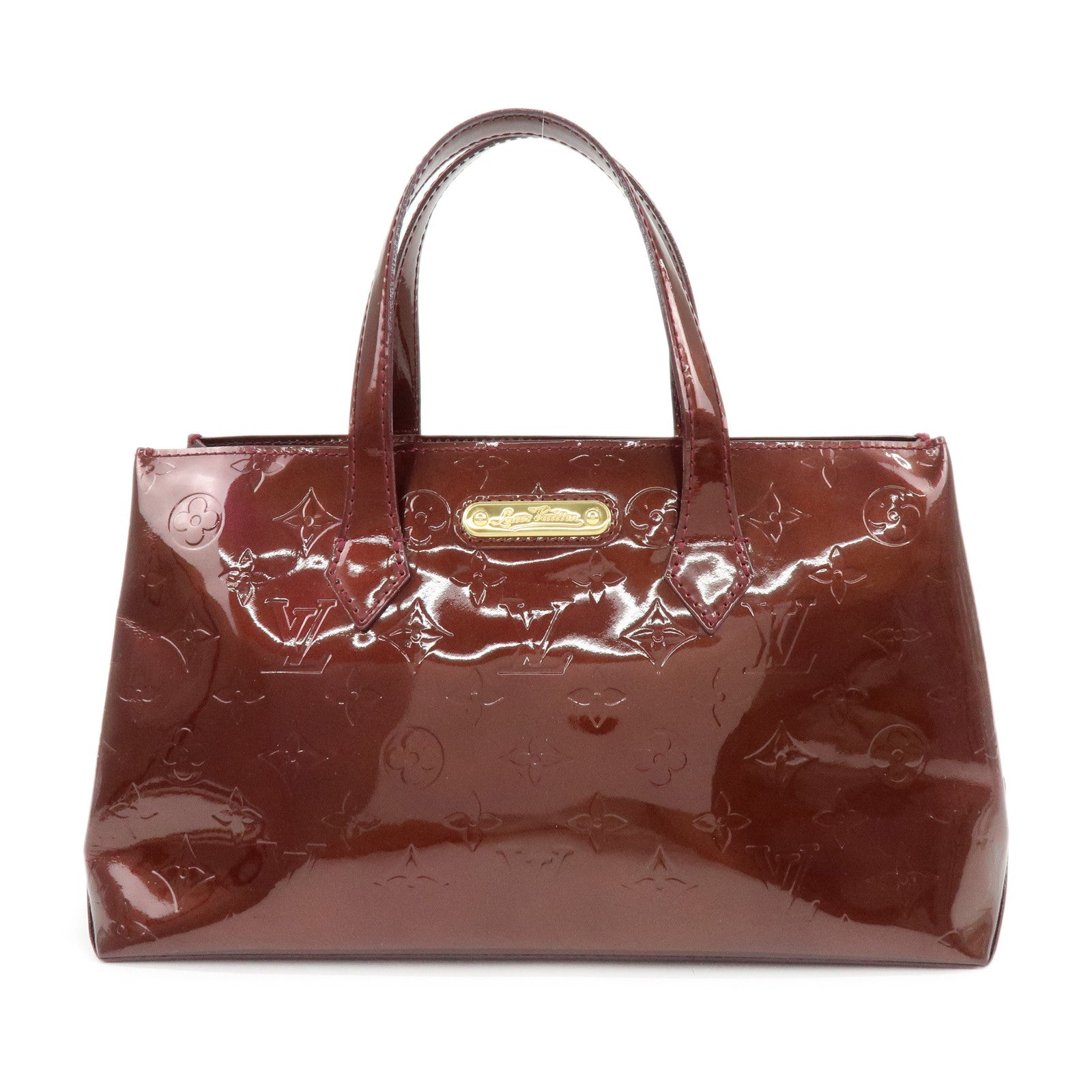 Louis Vuitton Monogram Vernis Wilshire PM Tote Bag Rouge M91644