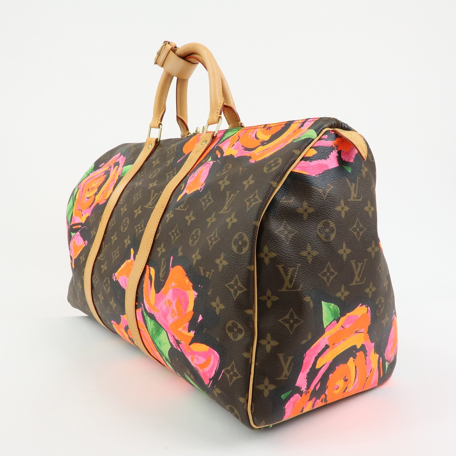 Louis Vuitton Monogram Rose Keep All Bandouliere 50 Boston Bag M48605