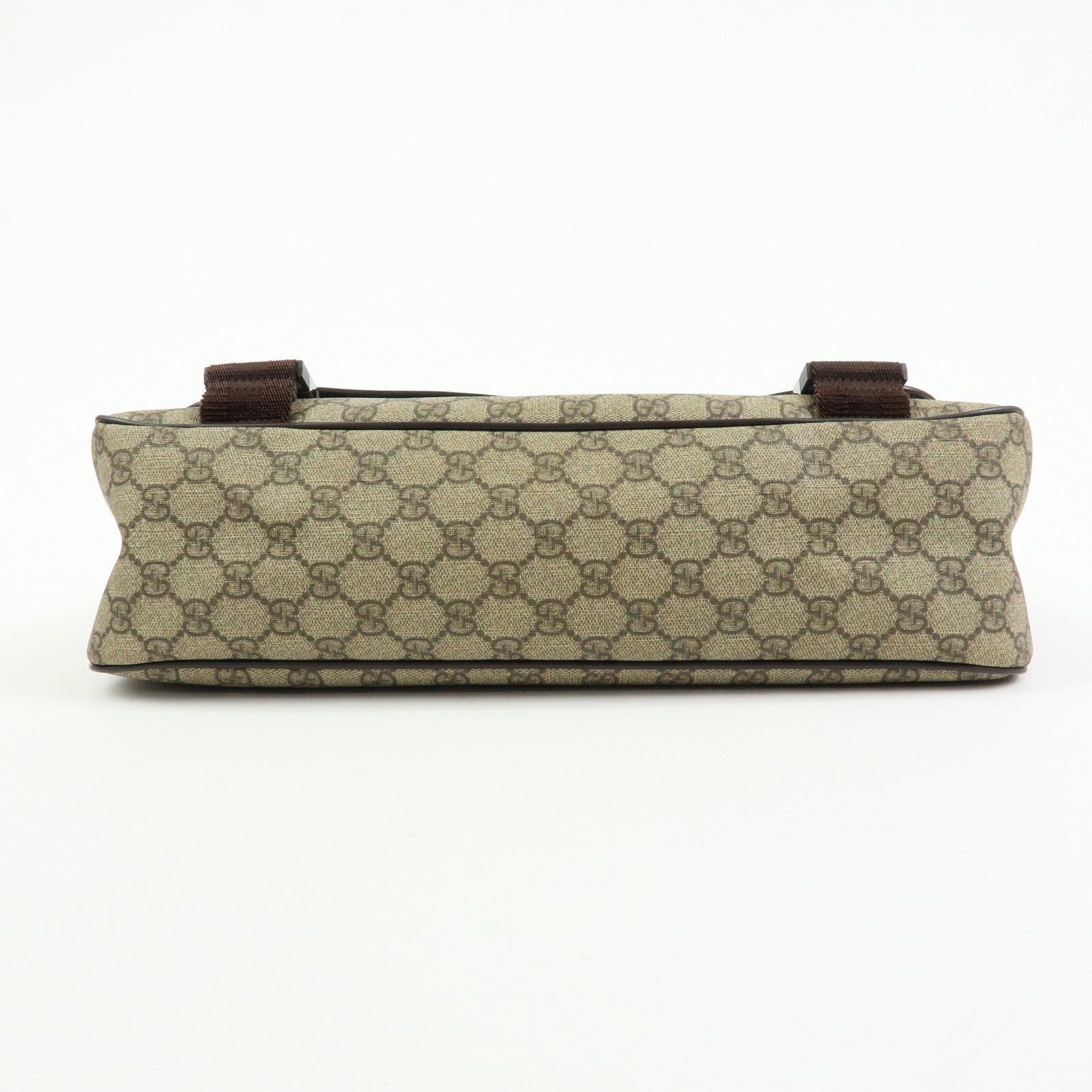 GUCCI Interlocking G GG Supreme Leather Shoulder Bag Brown 223661
