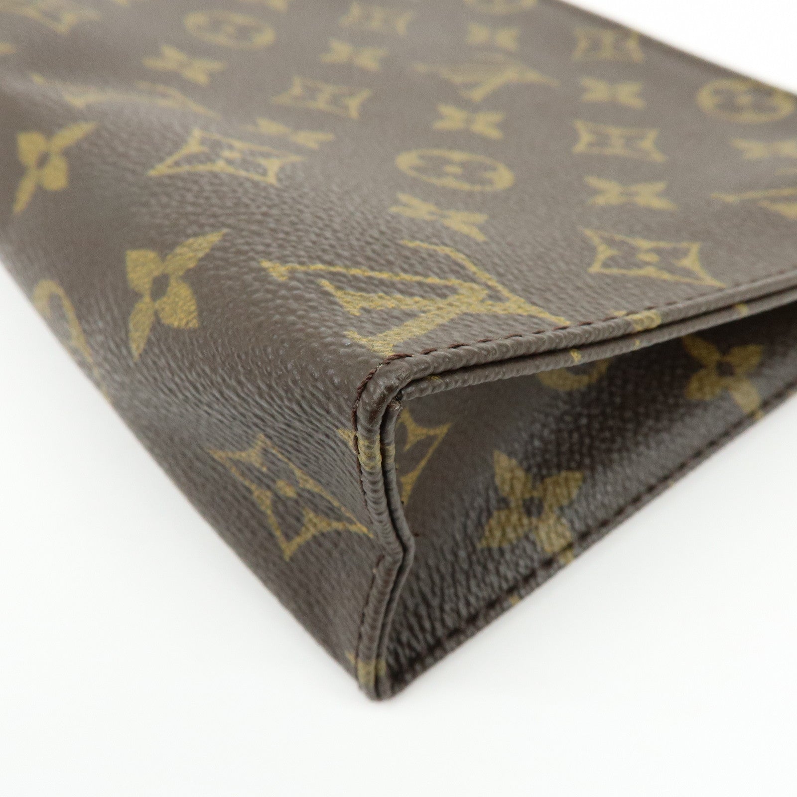 Louis Vuitton Monogram Poche Toilette 19 Clutch Bag Pouch Brown M47544