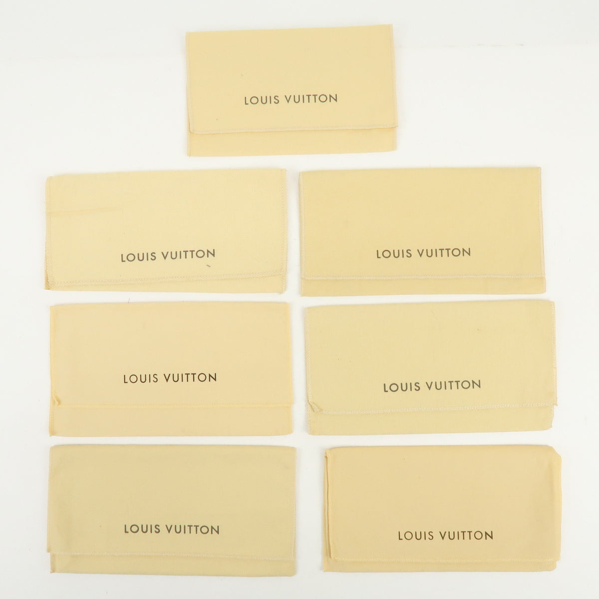 Louis Vuitton Lot of 25 Dust Bag Storage Bag Flap Style Beige