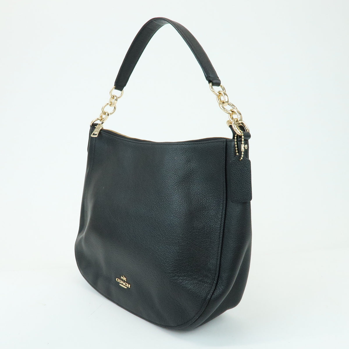 COACH Chelsea Hobo 32 Leather Shoulder Bag Hand Bag Black