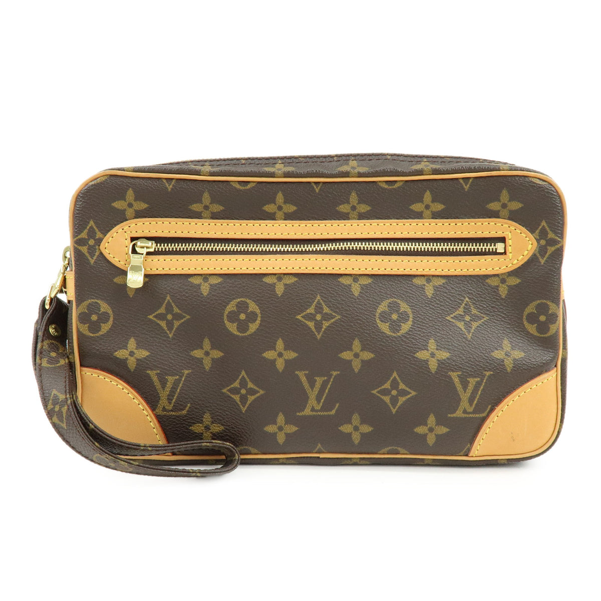 Louis Vuitton Monogram Marly Dragonne GM Clutch Bag Brown M51825