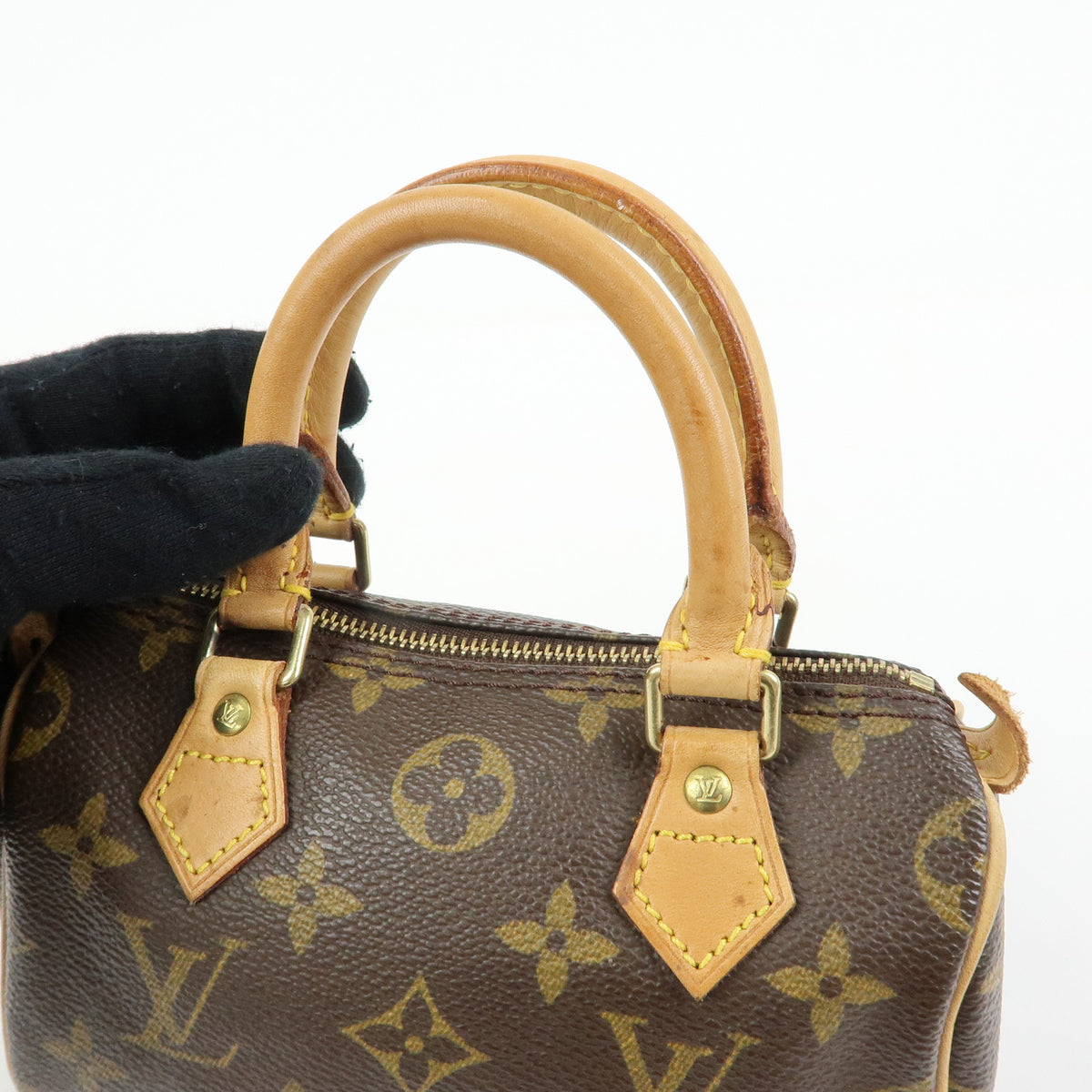 Louis Vuitton Monogram Canvas Mini Speedy Hand Bag Brown M41534
