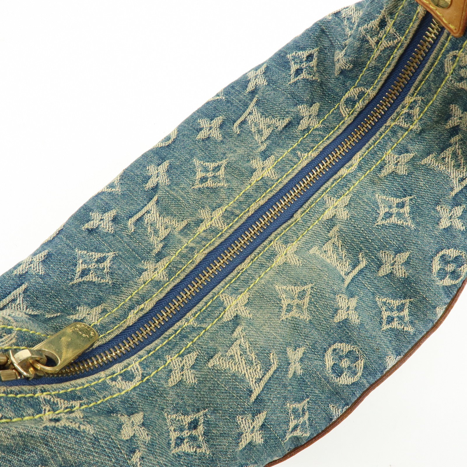 Louis Vuitton Monogram Denim Baggy GM Shoulder Bag Blue M95048