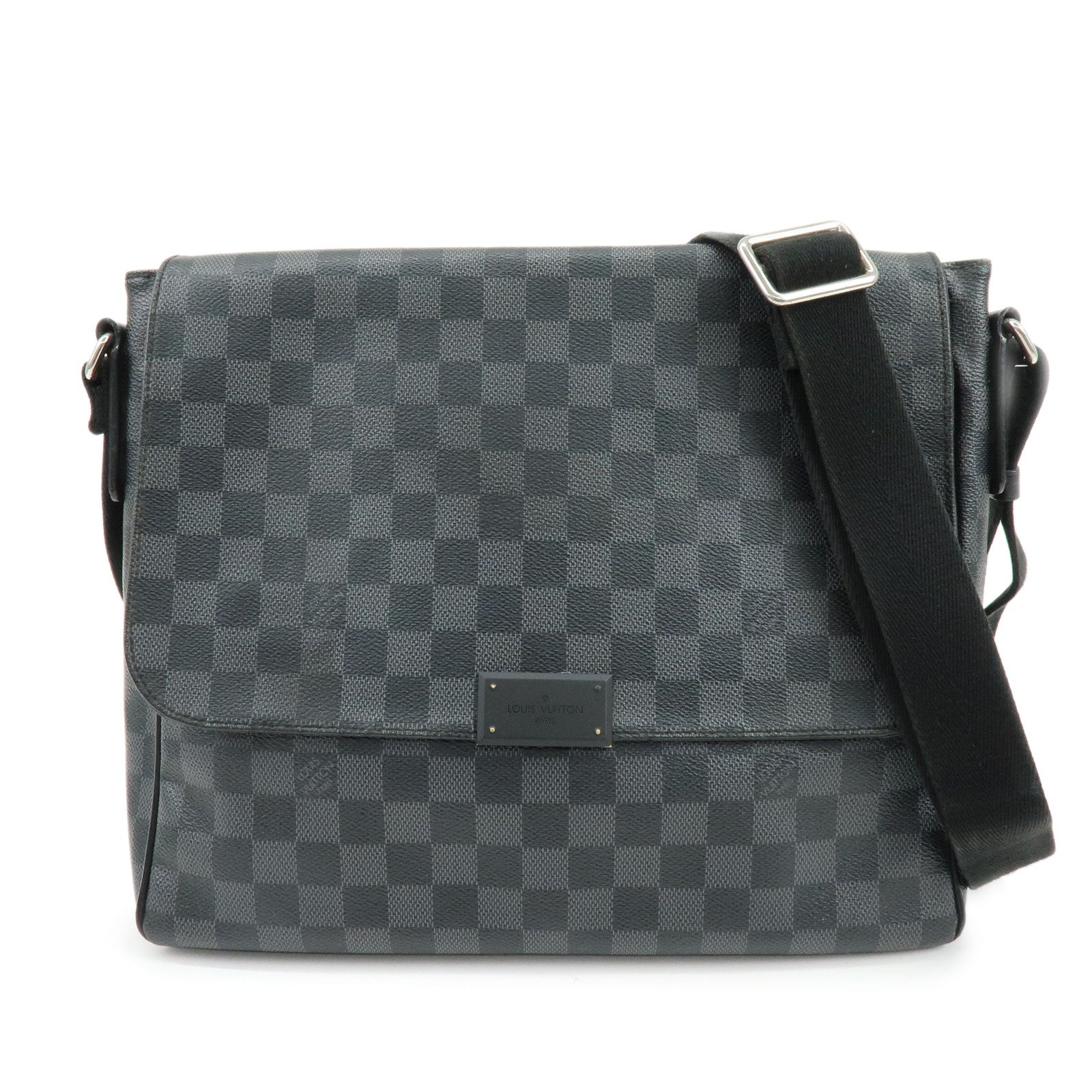 Louis Vuitton Damier Graphite District PM Shoulder Bag Noir N41260