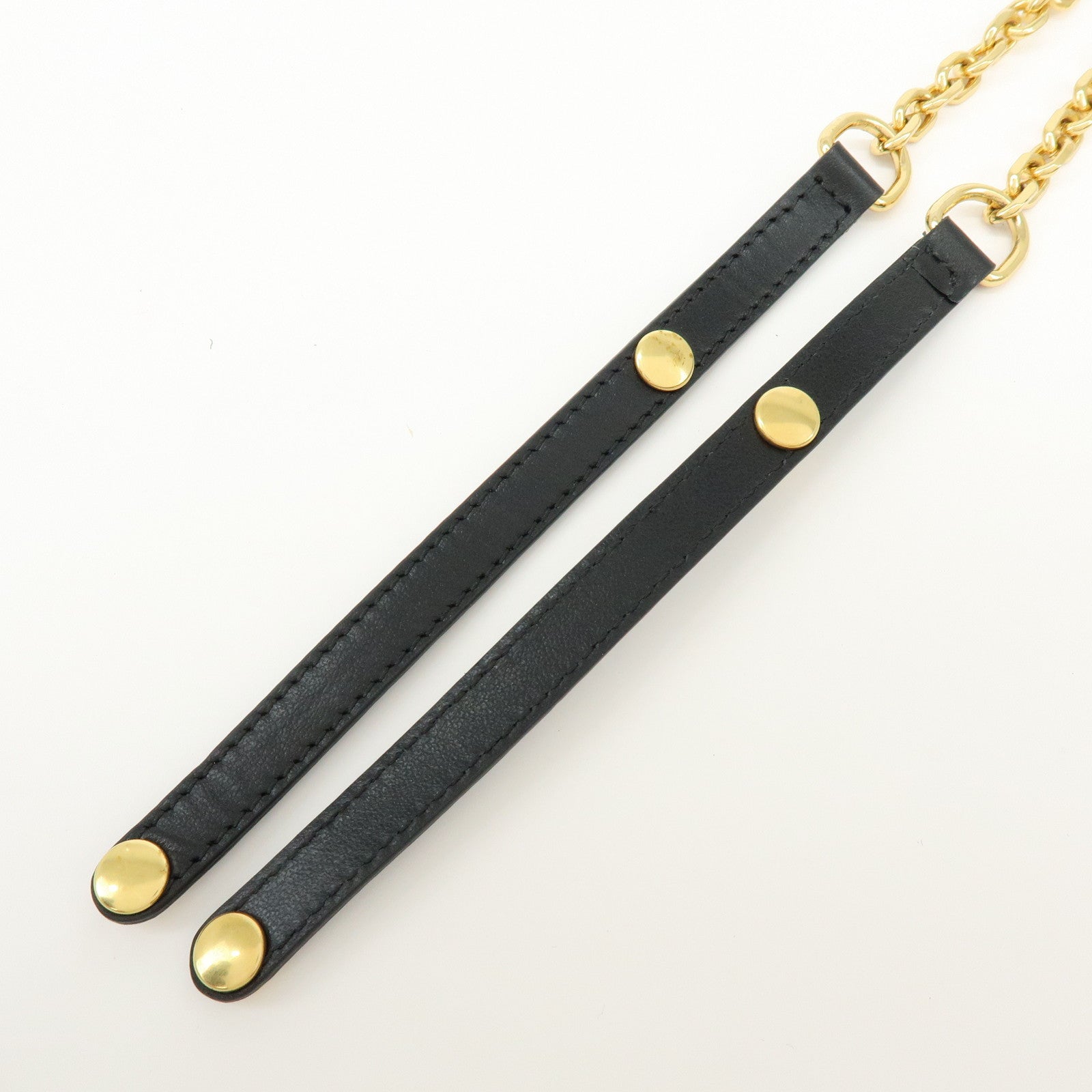 CELINE C Logo Leather Chain Long Flap Wallet Black