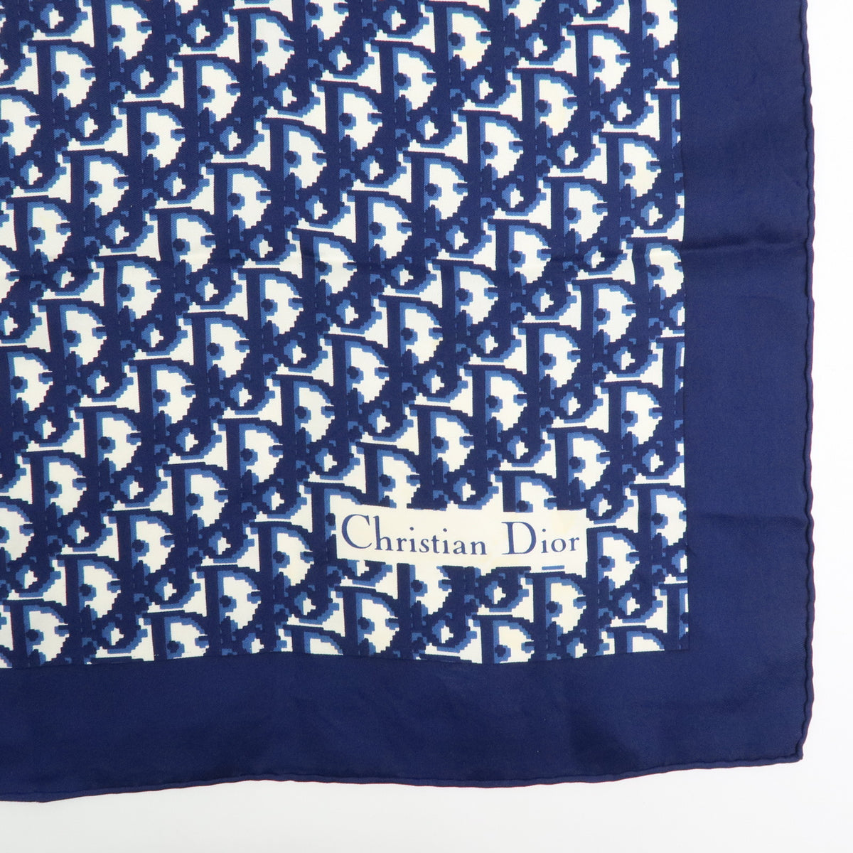 Christian Dior Lot of 3 Silk 100% Scarf Trotter Flower Navy Beige Red