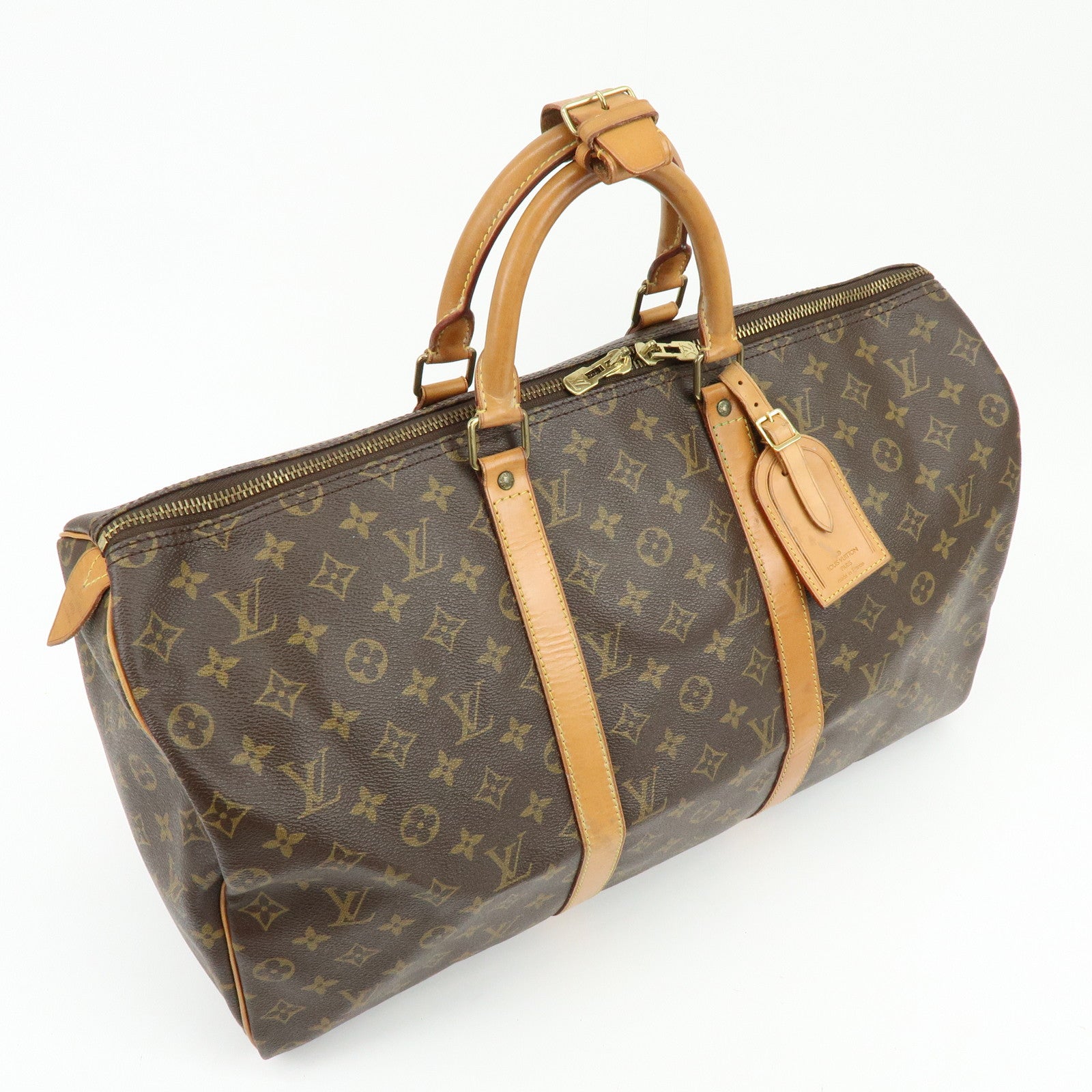 Louis Vuitton Monogram Keep All 50 Boston Bag Brown M41426
