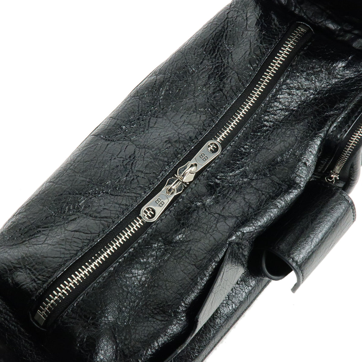 BALENCIAGA Superbusy XS Leather Sling Bag Shoulder Bag Black 762516