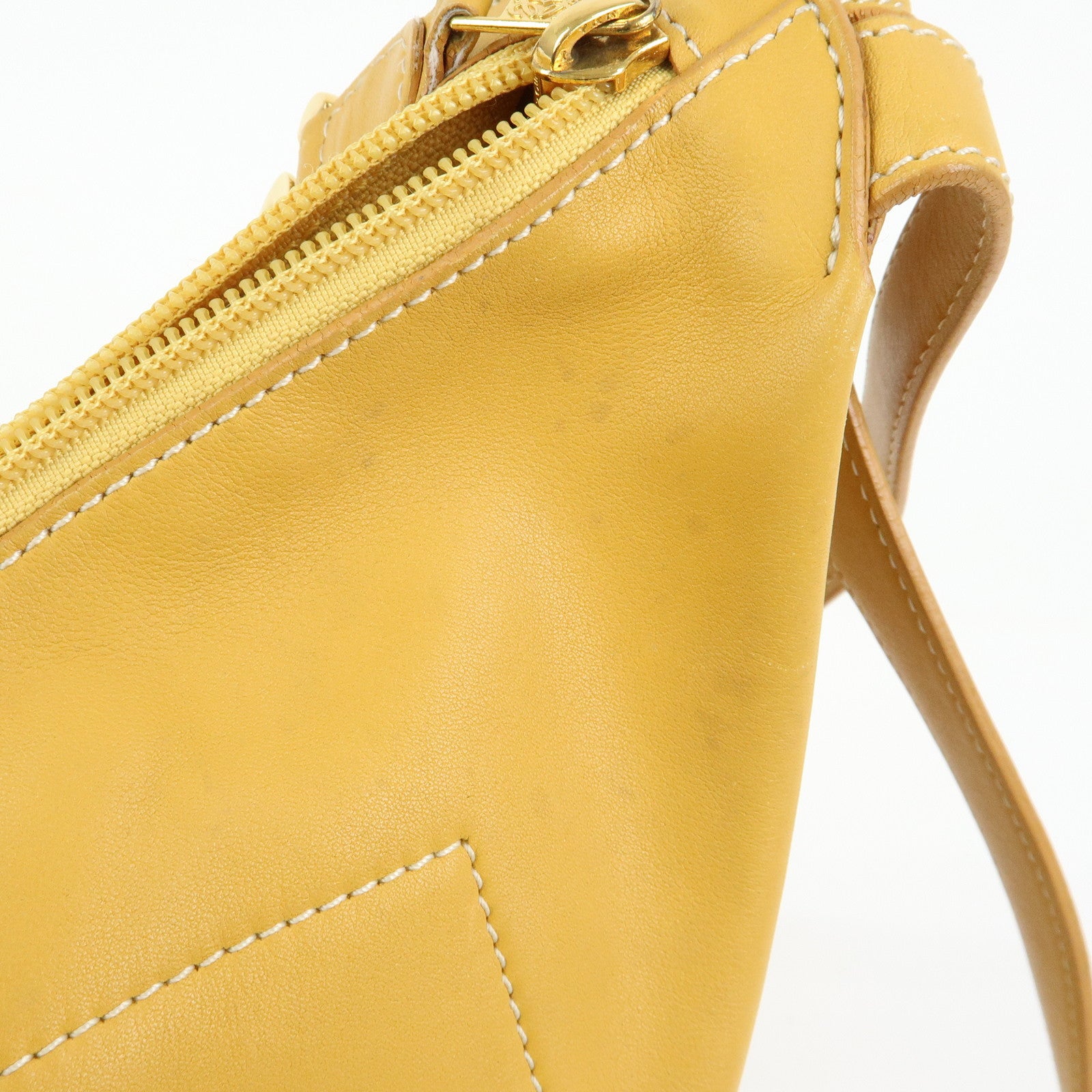 LOEWE Anton Leather Backpack Rucksack Yellow