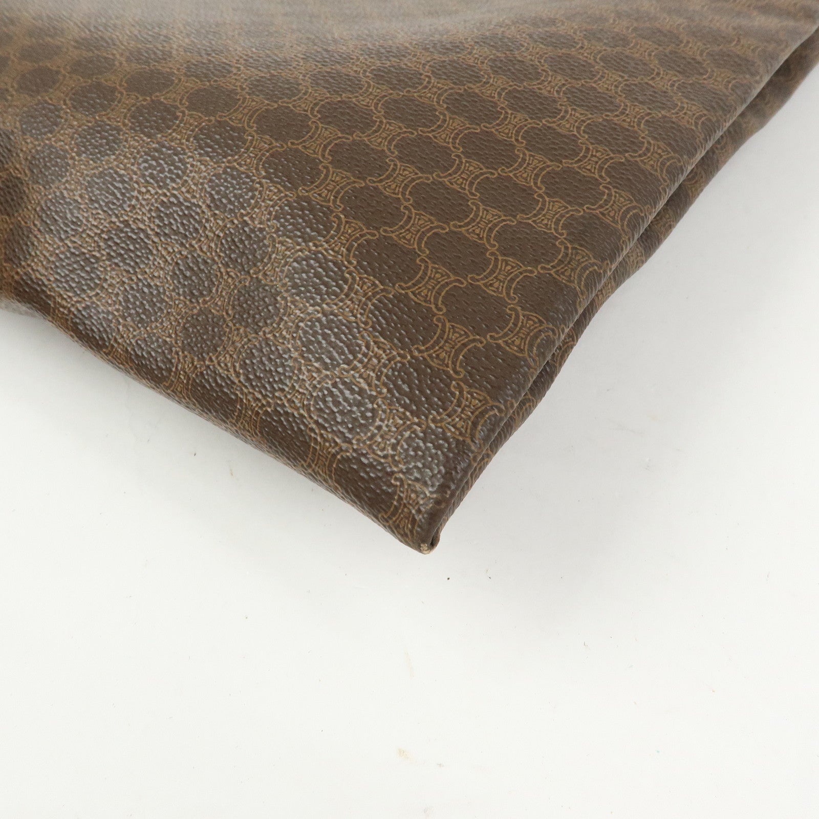 CELINE Macadam PVC Leather Tote Bag Shoulder Bag Brown