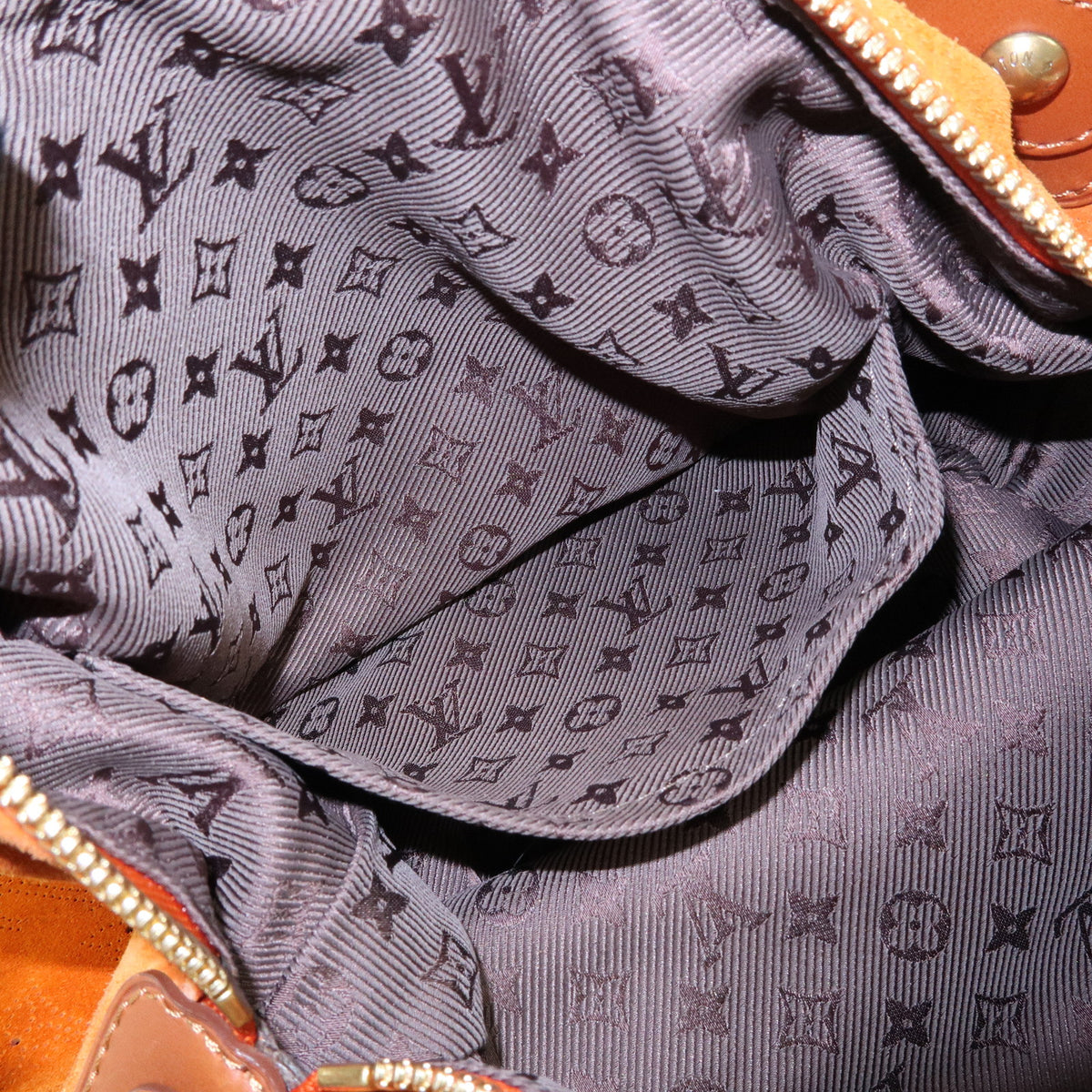 Louis Vuitton Monogram Onata GM Suede Shoulder Bag Orange M95119