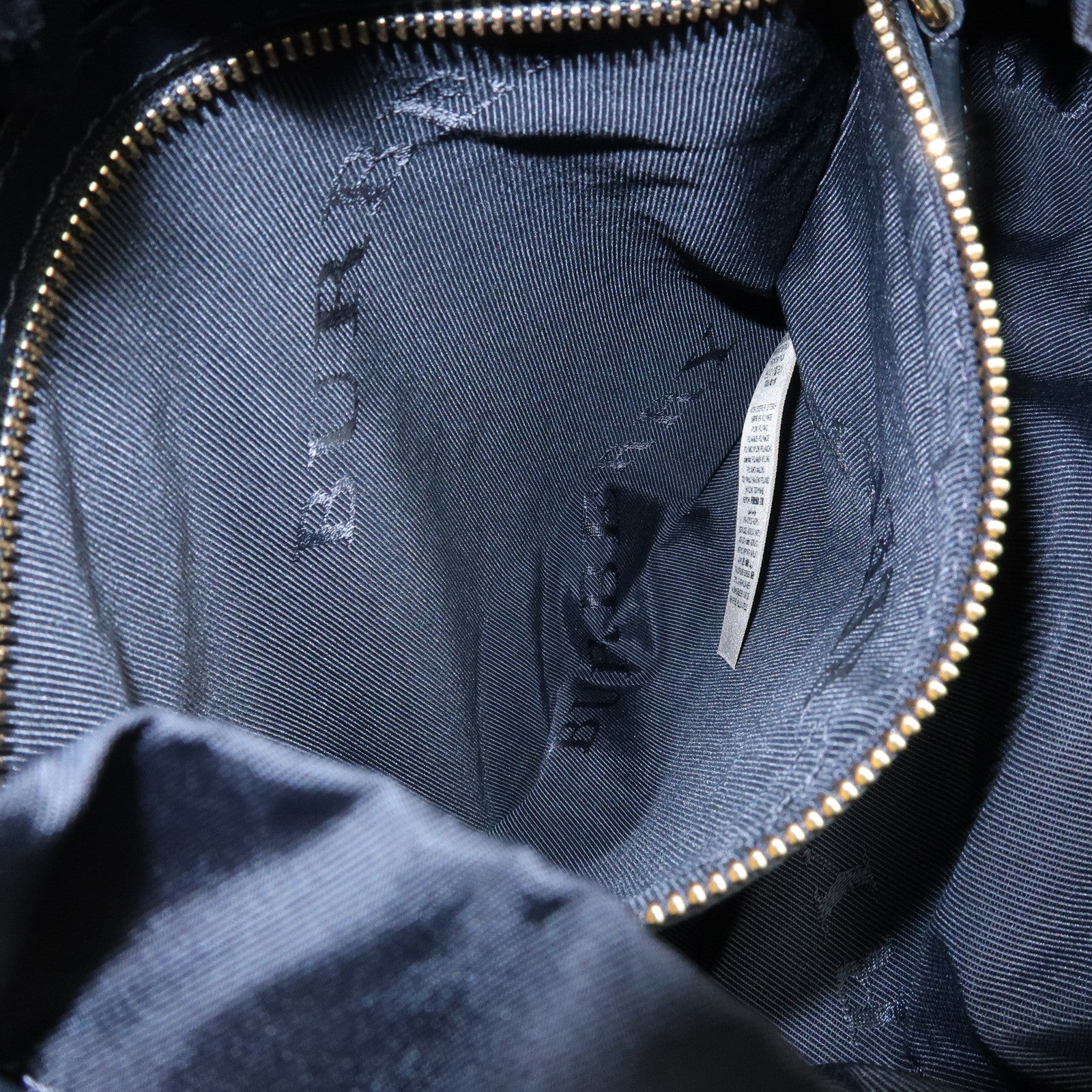 BURBERRY Nylon Leather Backpack Rucksack Gold Chain Black