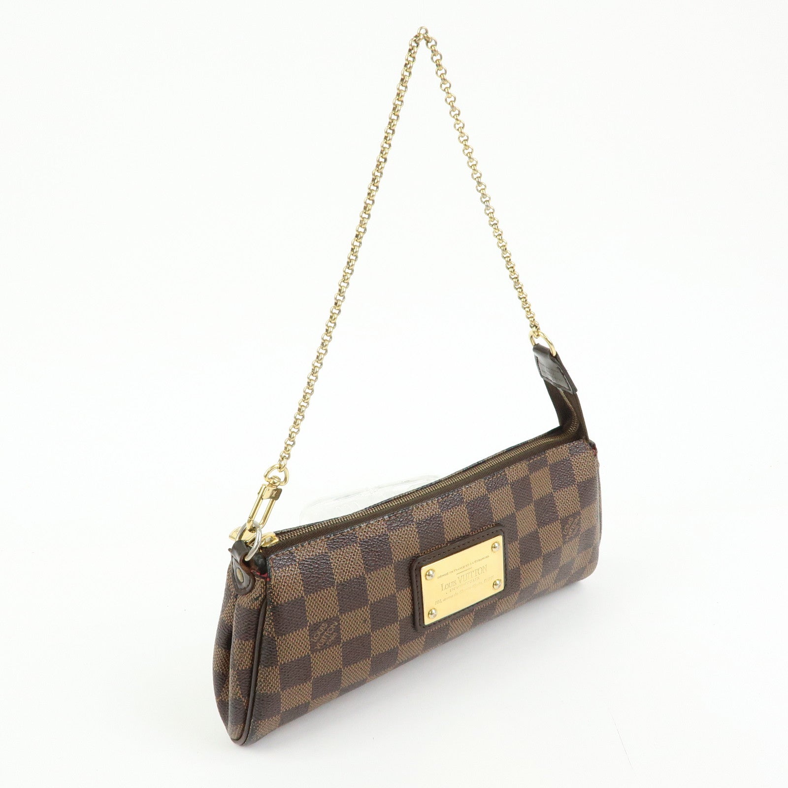 Louis Vuitton Damier Ebene Eva 2Way Hand Bag Chain Shoulder Bag N55213