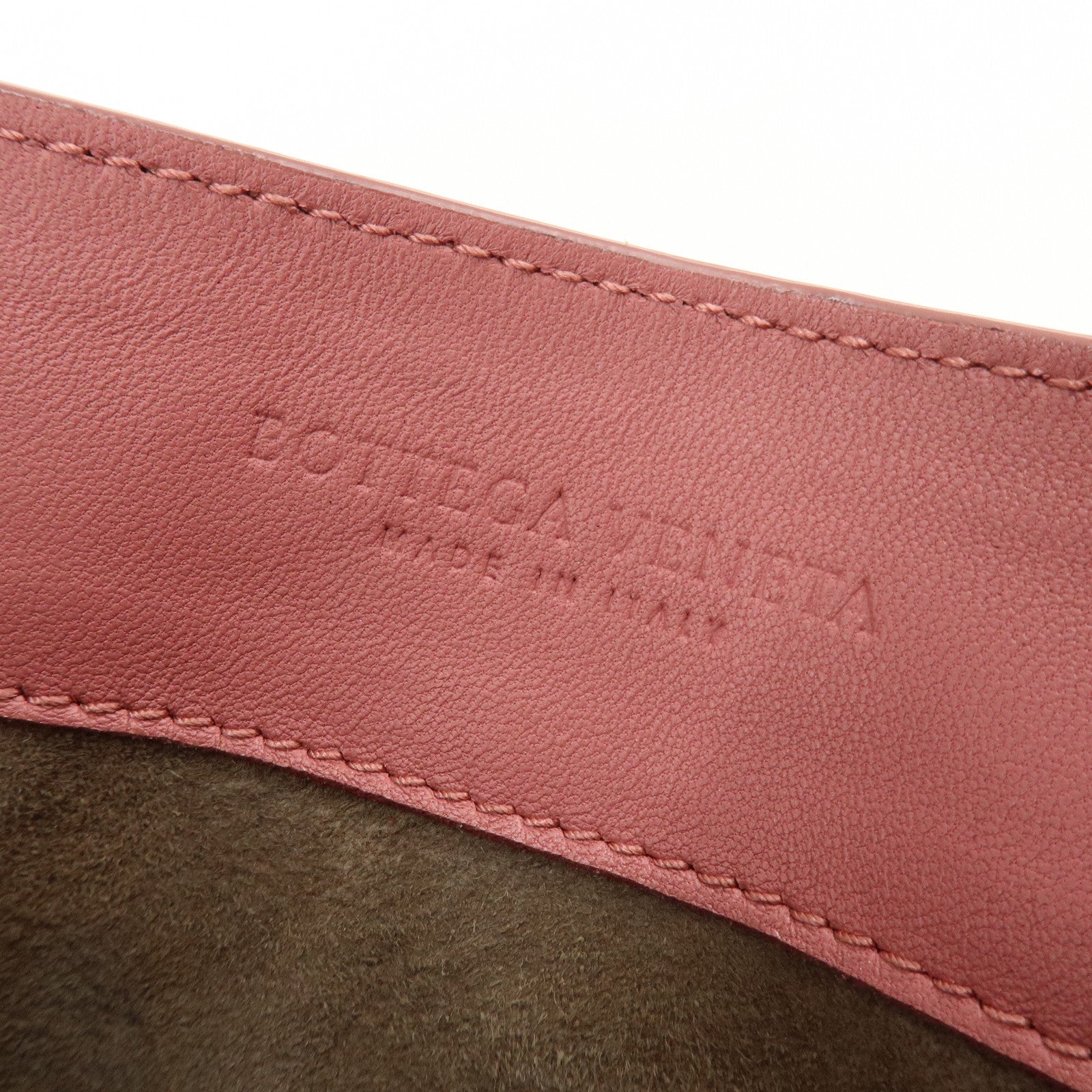 BOTTEGA VENETA Intrecciato Leather Chain Shoulder Bag Pink
