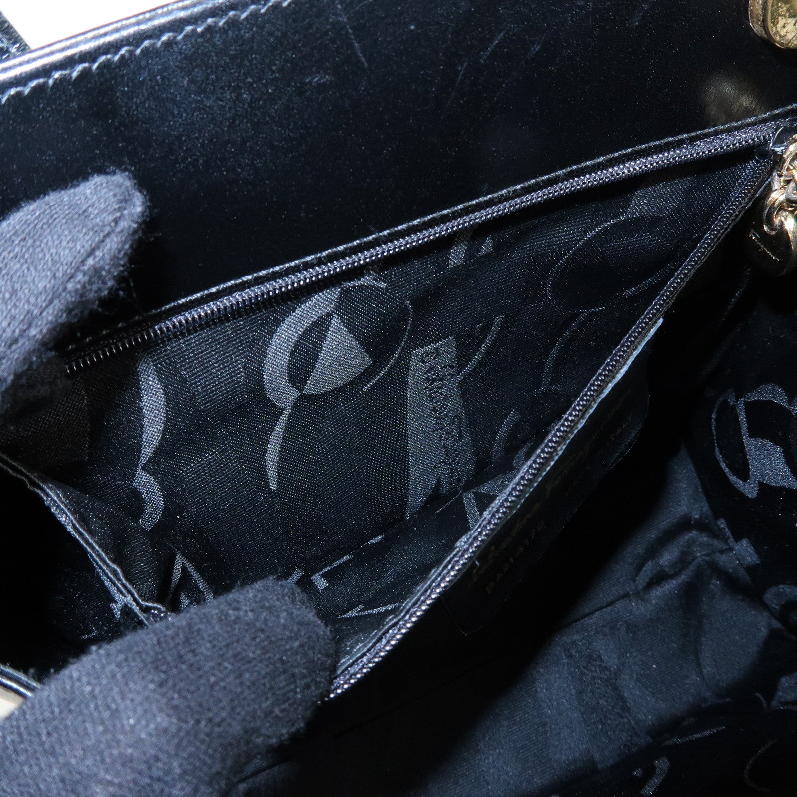 Ferragamo Vara Ribbon Leather 2Way Bag Hand Bag Black