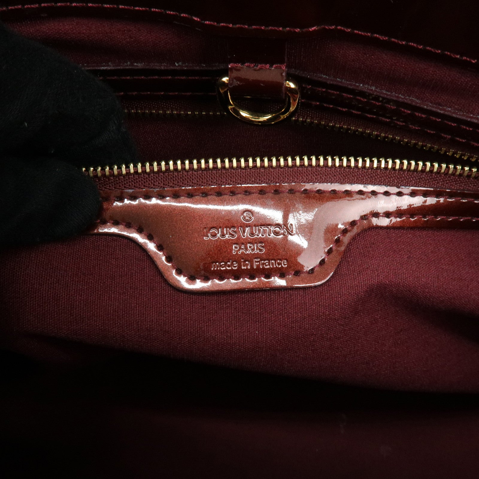 Louis Vuitton Monogram Vernis Wilshire PM Tote Bag Rouge M91644