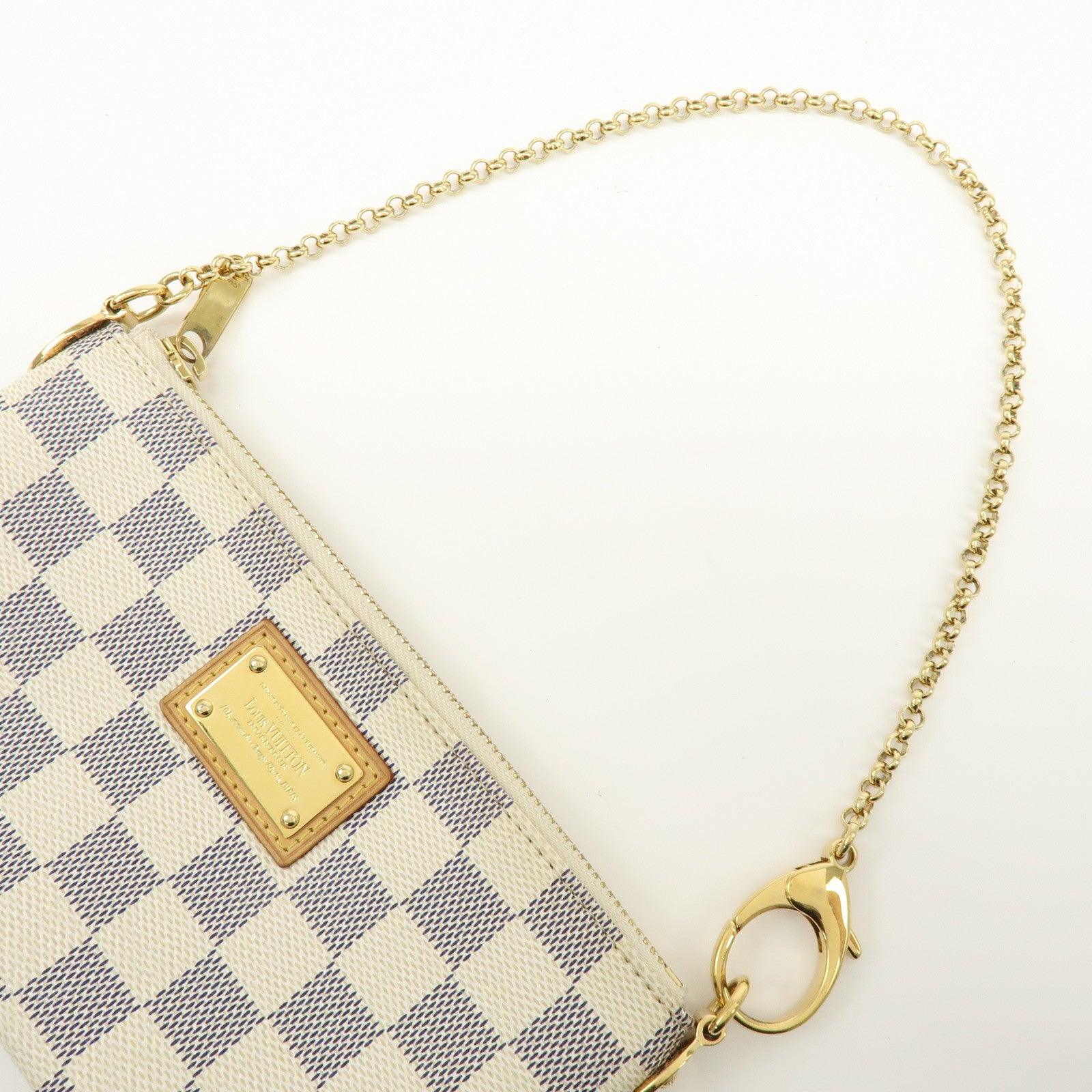 Louis Vuitton Damier Azur Pochette Milla MM Mini Accesory Pouch N60027