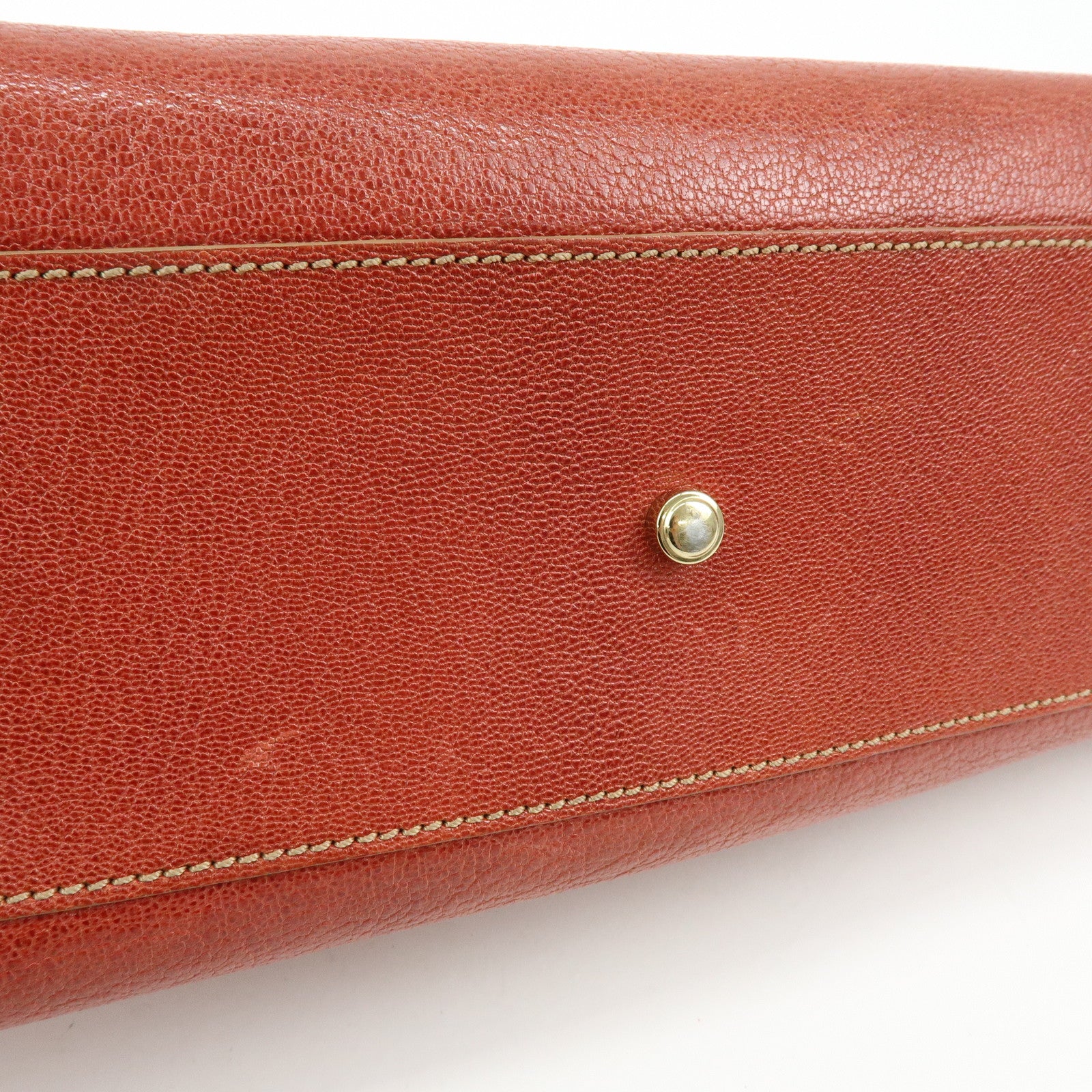 Cartier Marcello de Cartier Leather Hand Bag Tote Bag Brown