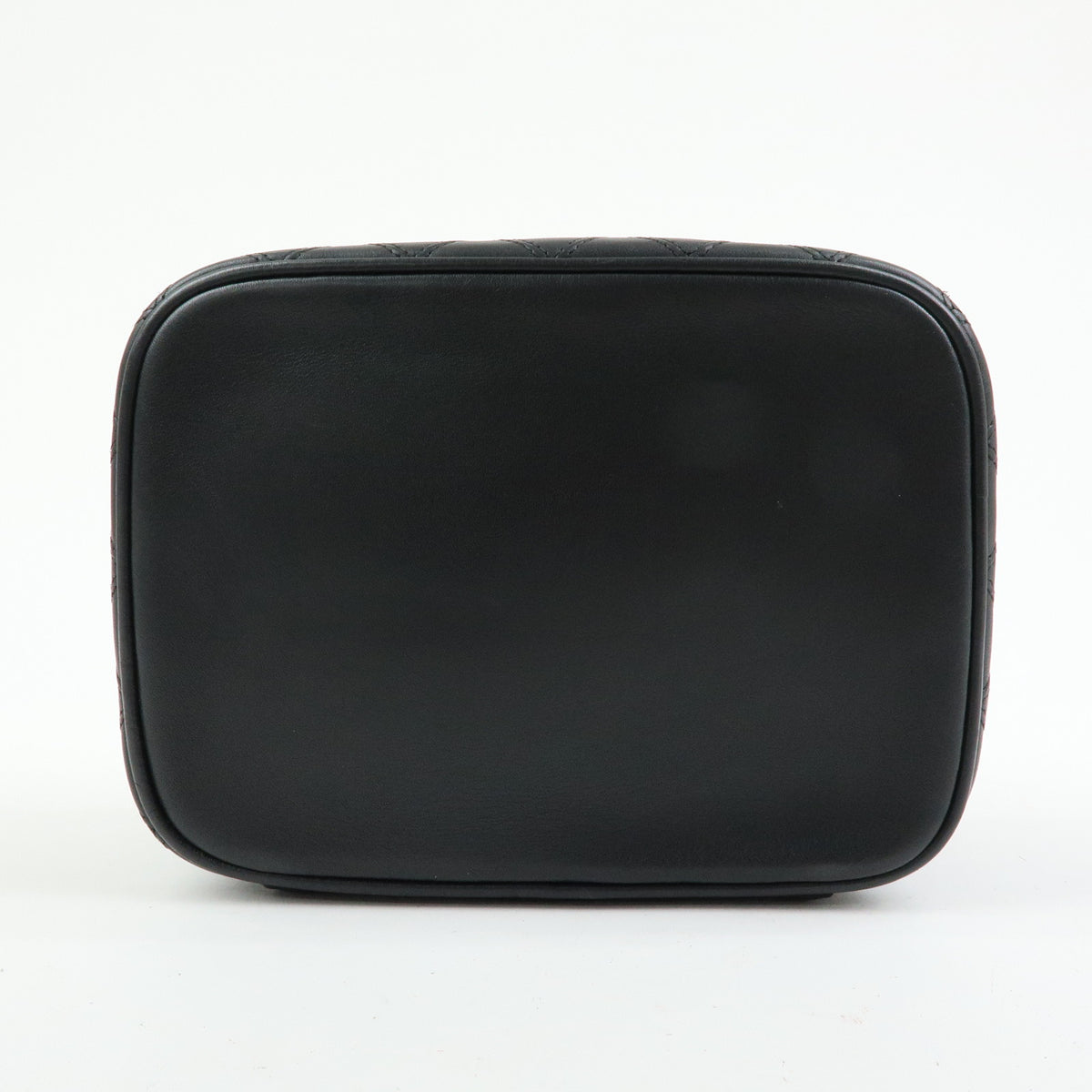 CHANEL Bicolore COCO Mark Calf Leather Vanity Bag Black A01618