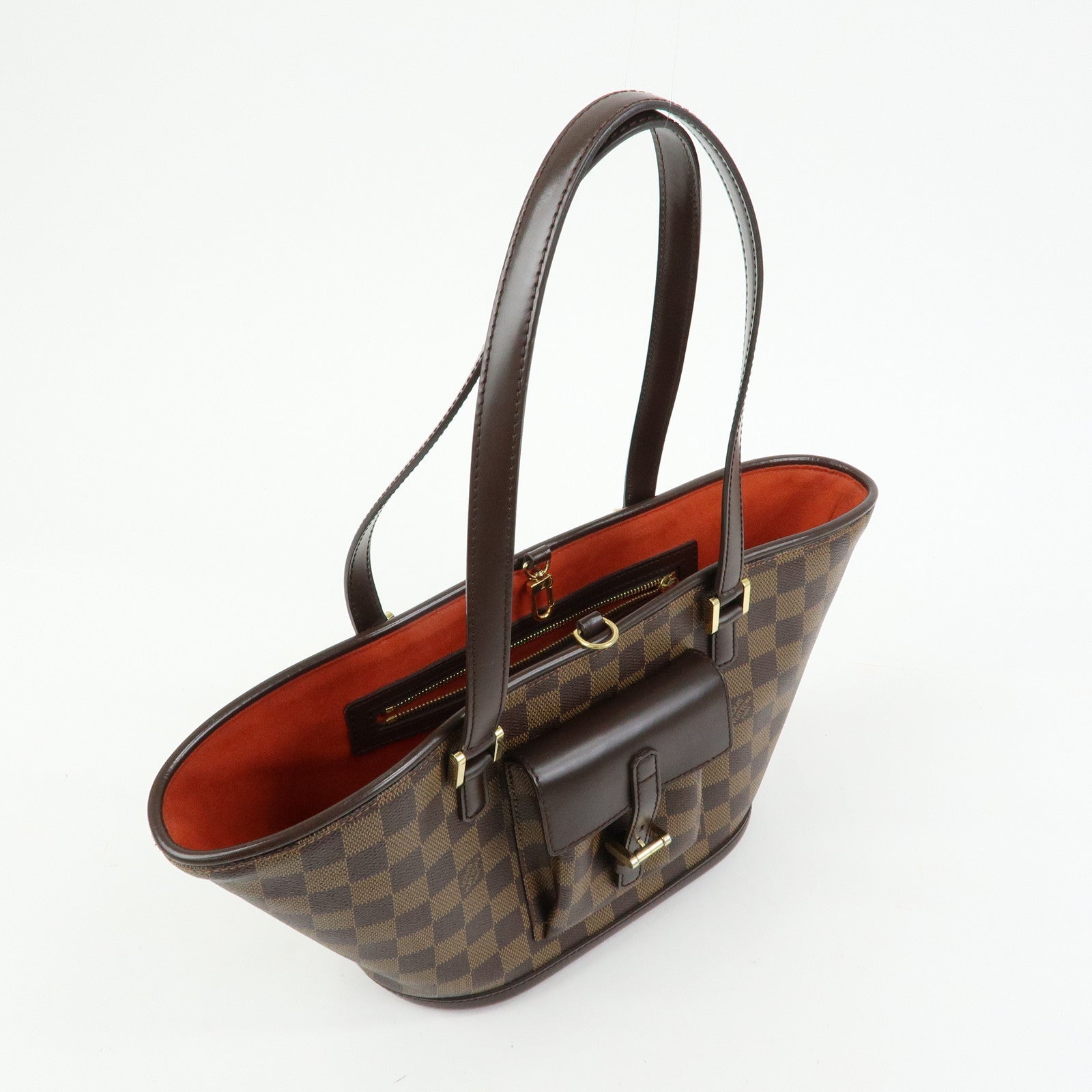 Louis Vuitton Manosque PM Damier Canvas Tote Bag Ebene N51121