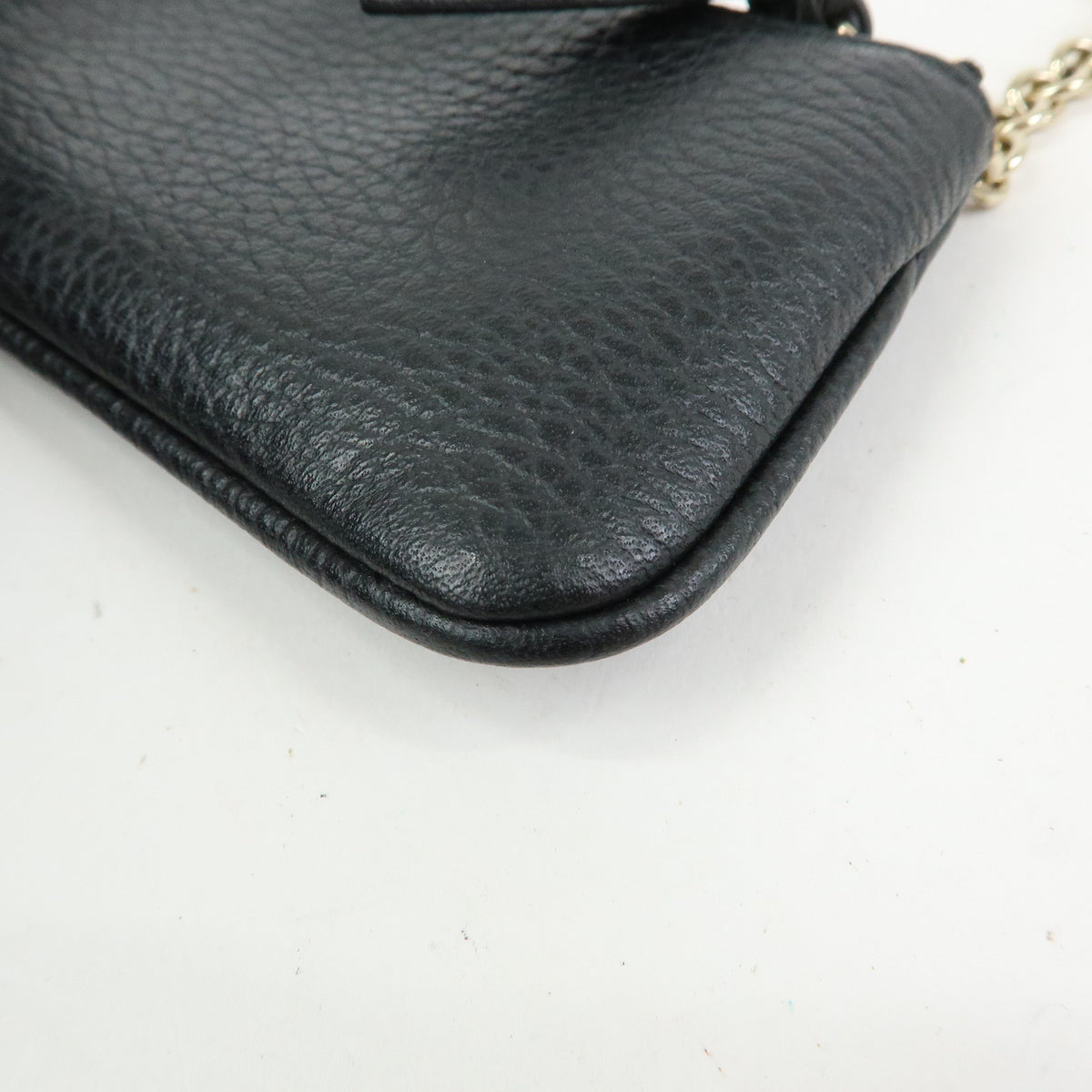 GUCCI Leather Key Case Coin Case Black 368879