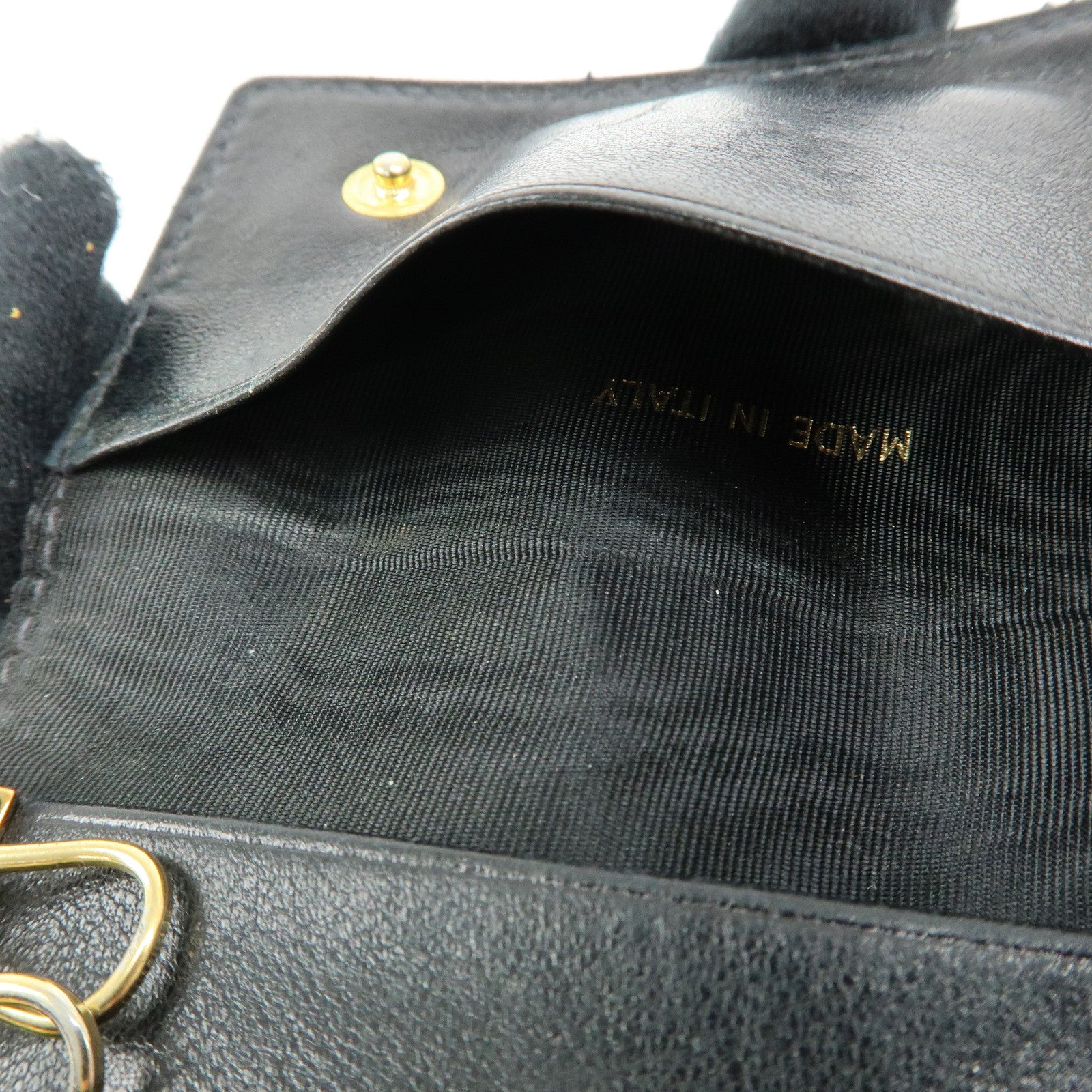 CHANEL COCO Mark Cavierskin Key Case Key Holder Black