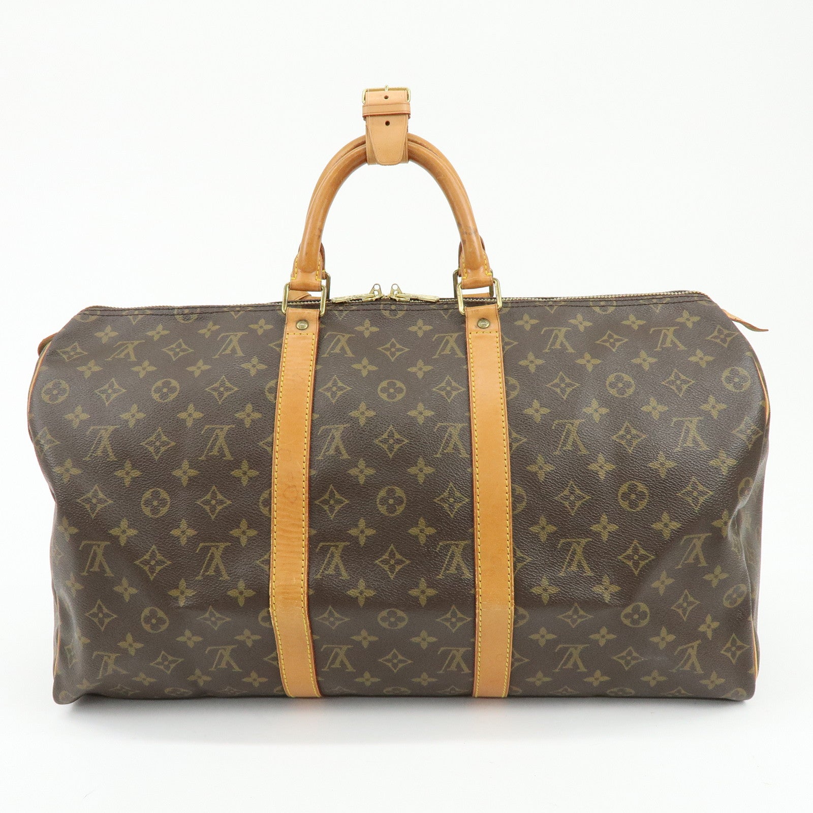 Louis Vuitton Monogram Keep All 50 Boston Bag Brown M41426