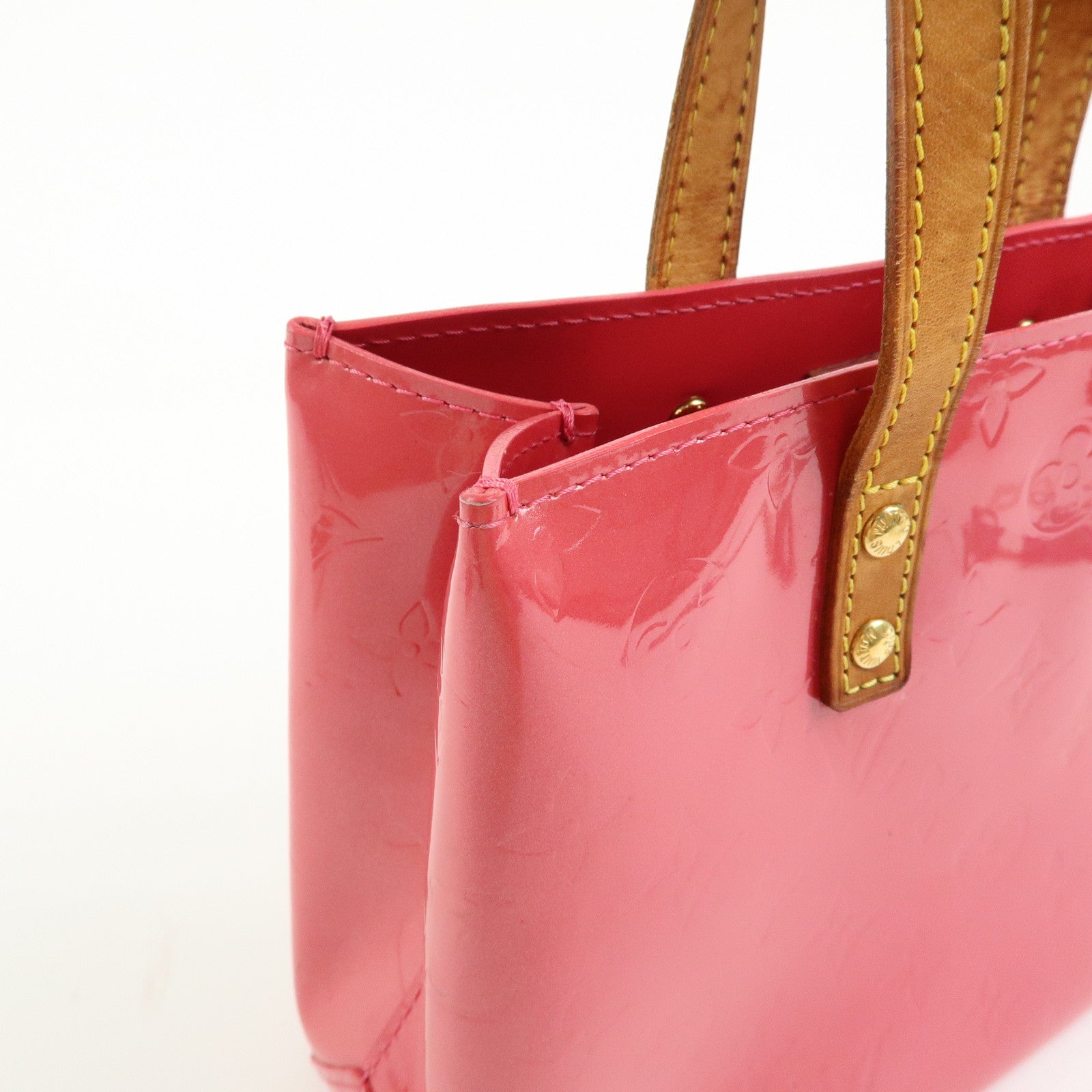 Louis Vuitton Monogram Vernis Reade PM Hand Bag Framboise M9132F