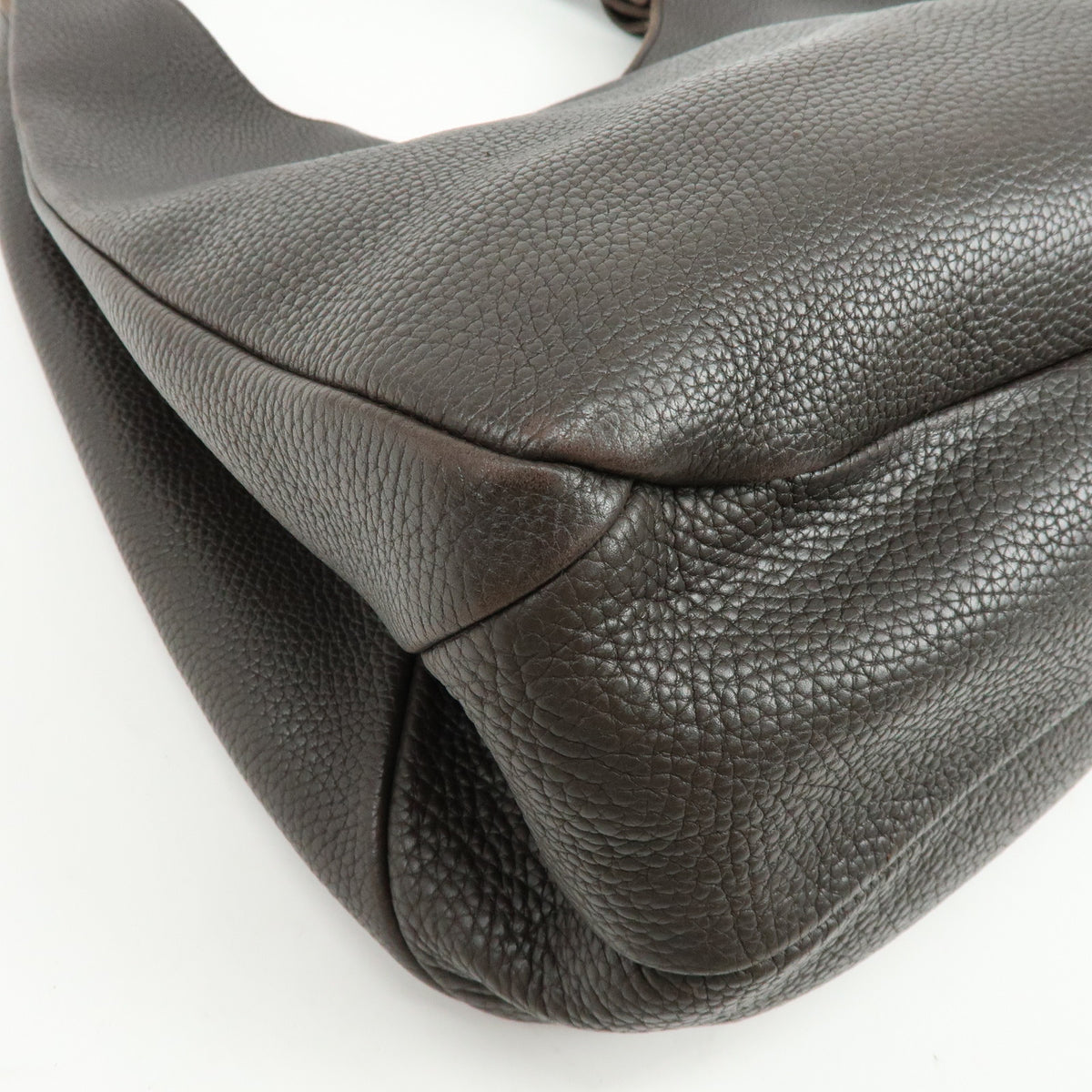 BOTTEGA VENETA Intrecciato Campana Large Leather Shoulder Bag Brown