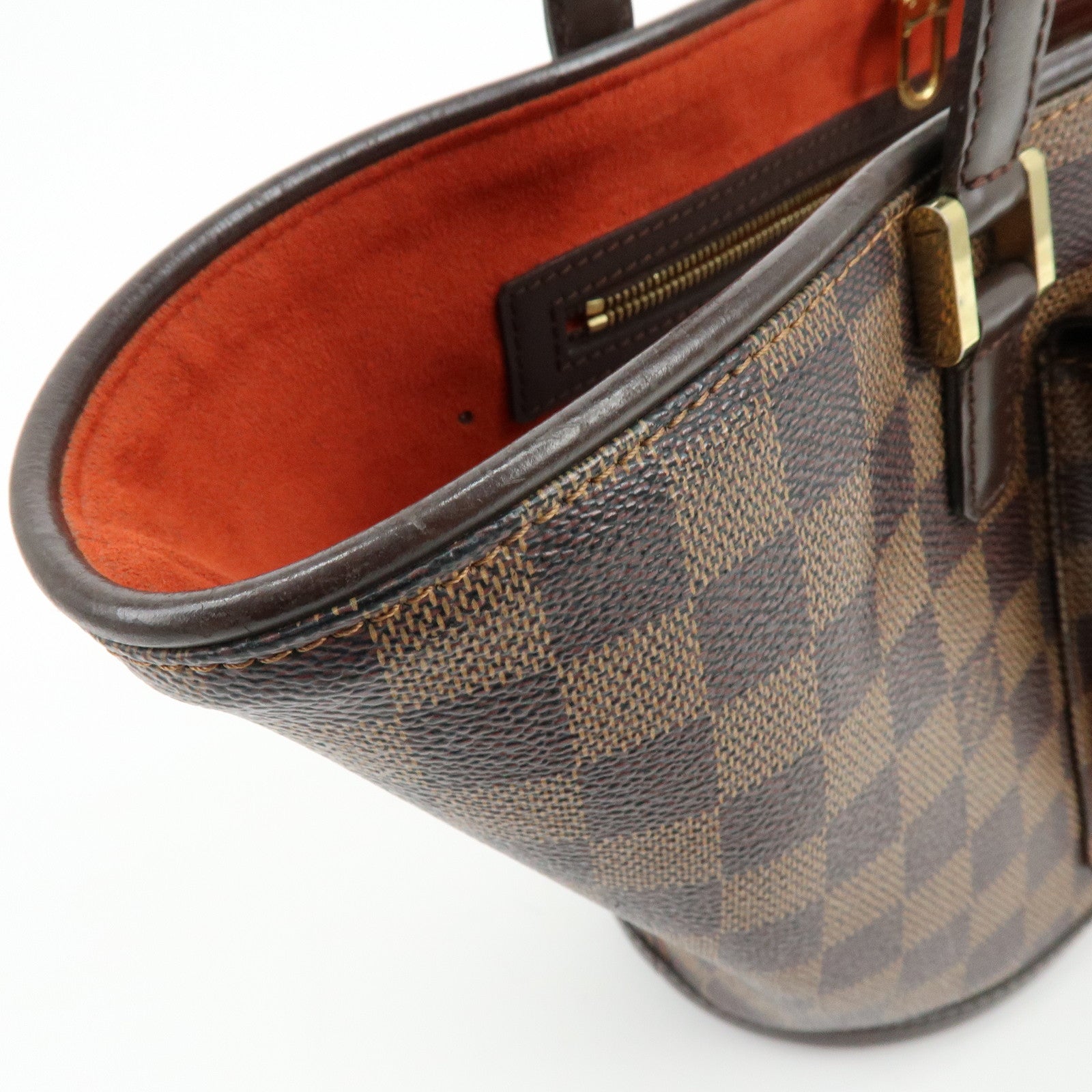 Louis Vuitton Manosque PM Damier Canvas Tote Bag Ebene N51121