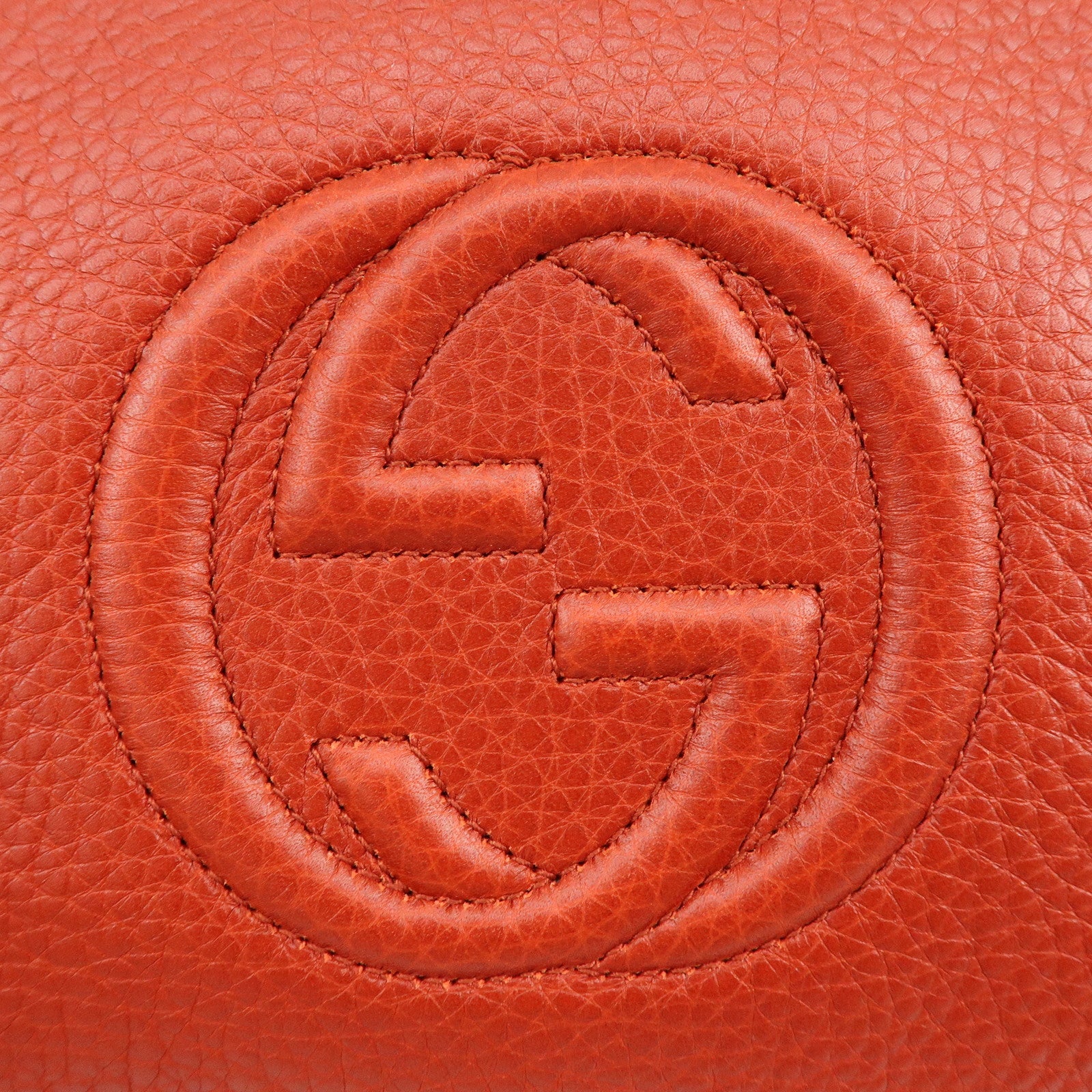 GUCCI Children's Interlocking G SOHO Leather Hand Bag Red 340618