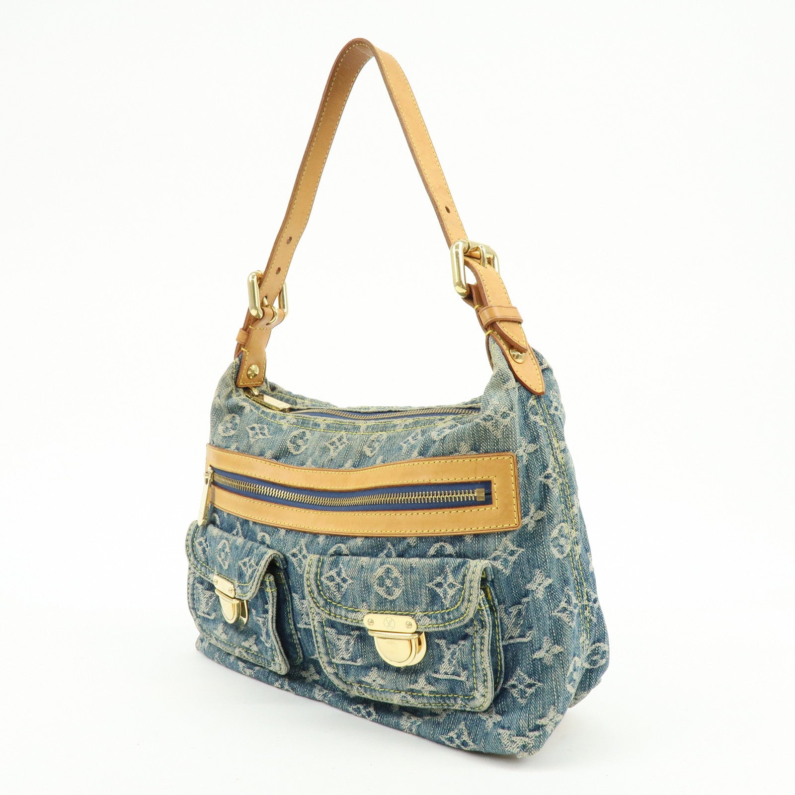 Louis Vuitton Monogram Denim Baggy PM 2Way Bag Shoulder Bag M95049