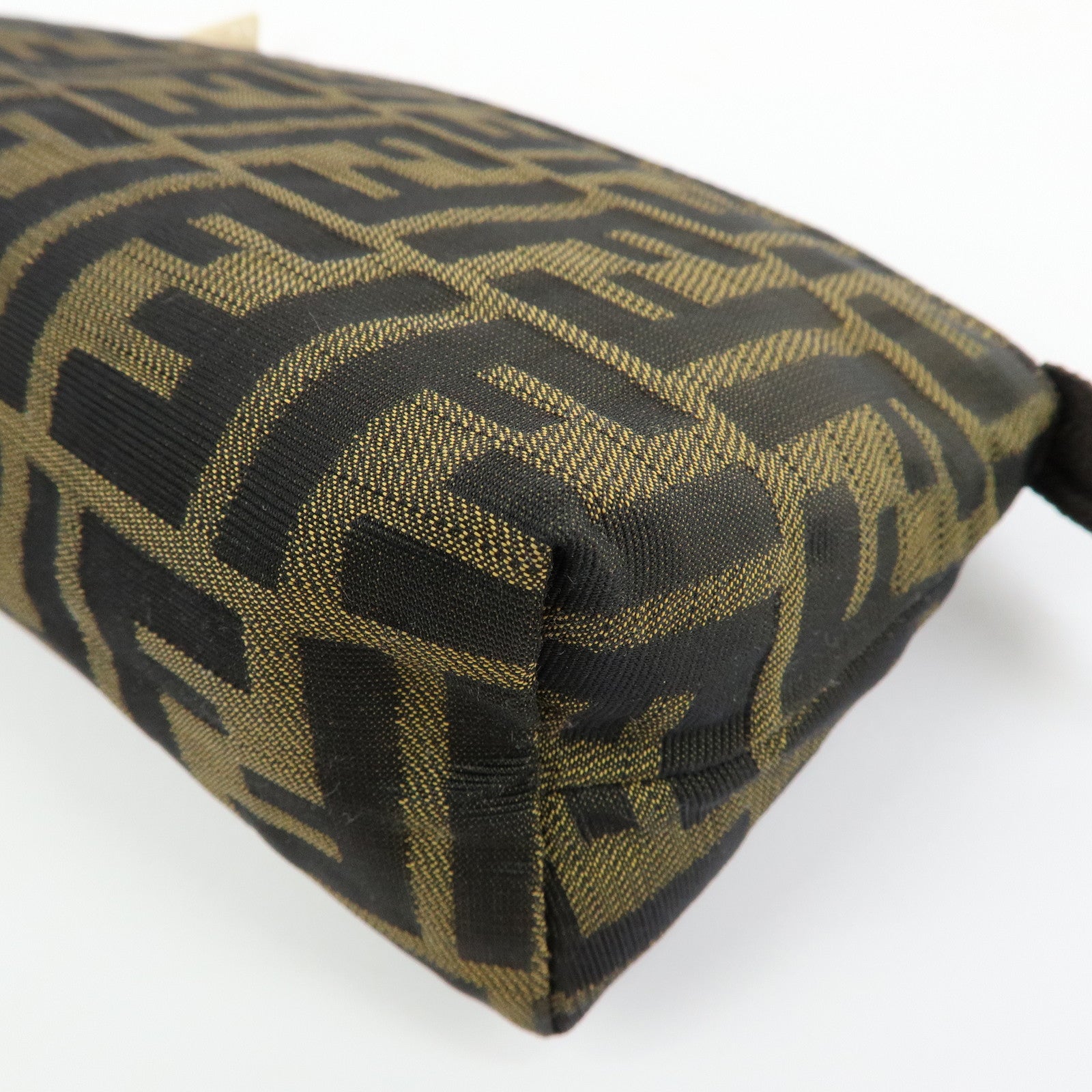 FENDI  Zucca Canvas Pouch Cosmetic Pouch Brown Gold 7N0005