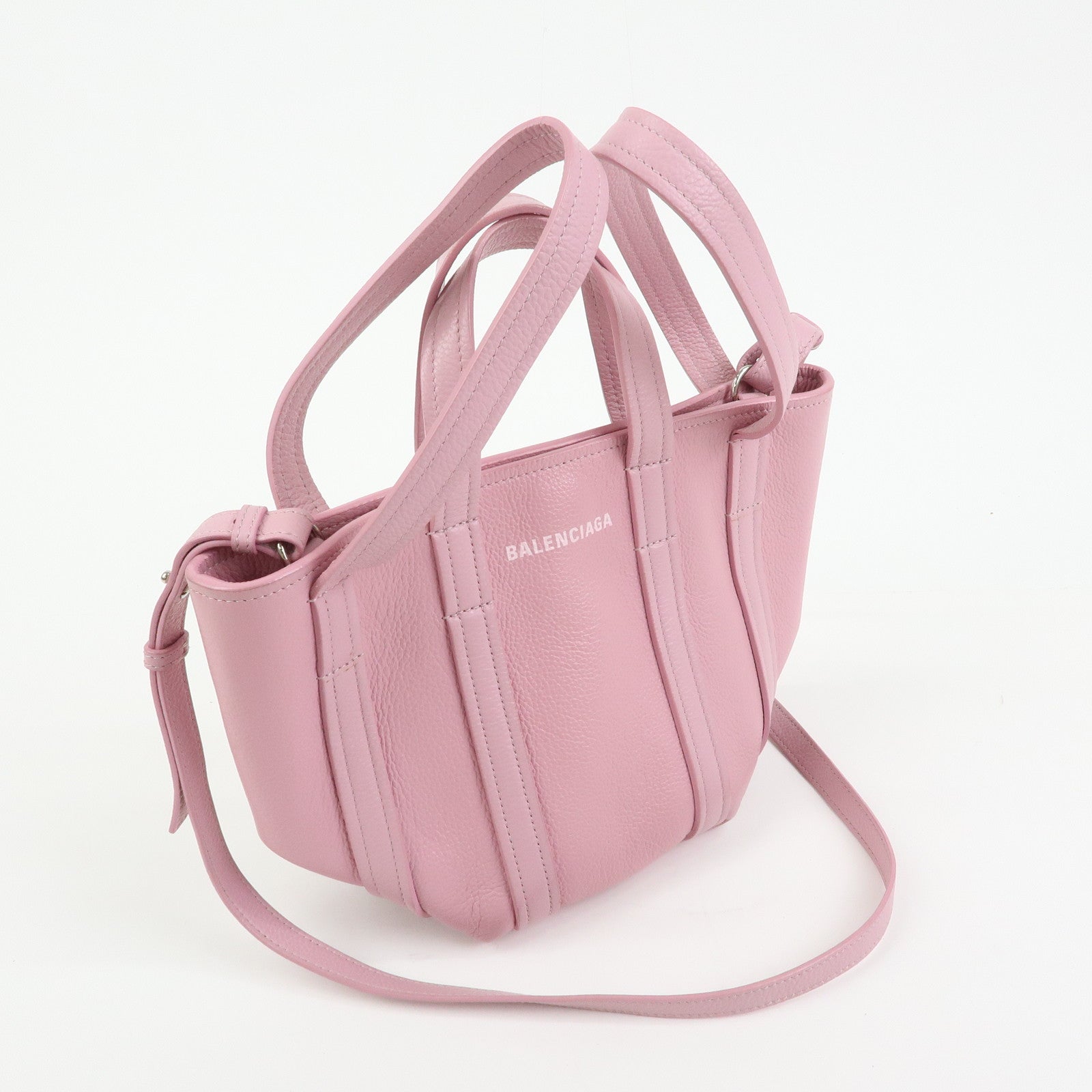 BALENCIAGA Leather EVERYDAY XS 2Way bag Hand Bag Shoulder Bag Pink