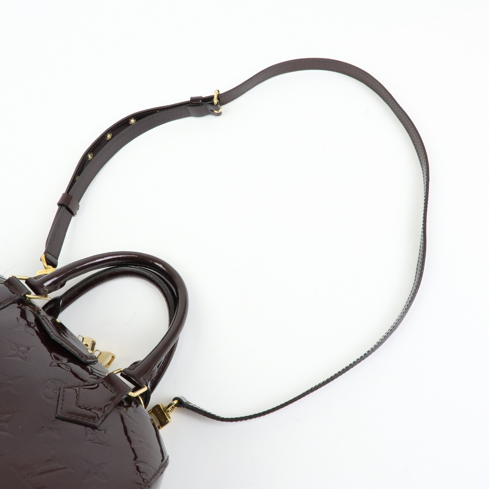 Louis Vuitton Monogram Vernis Montana Leather Hand Bag Amarante M90057
