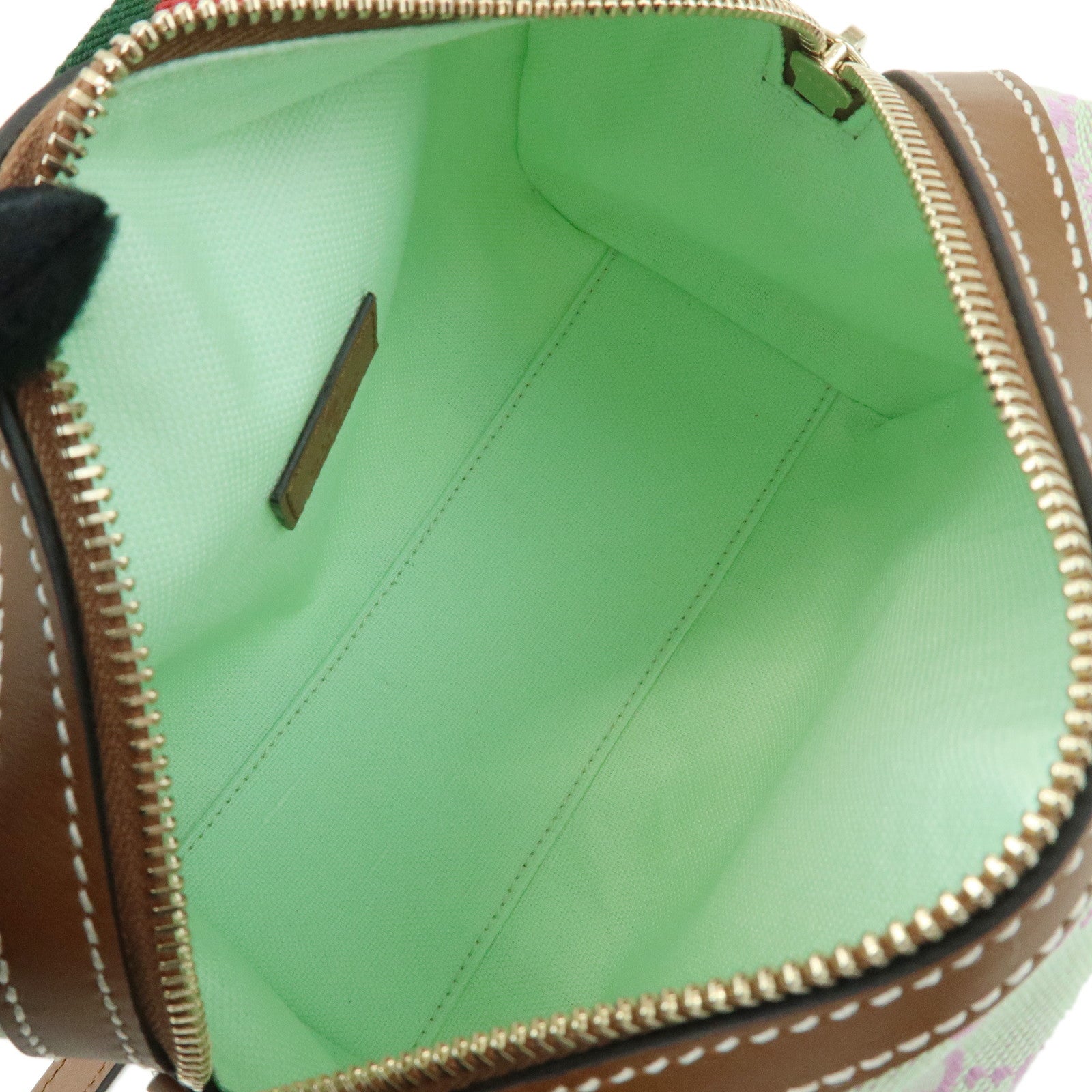 GUCCI Sherry Interlocking G Canvas Leather 2Way Mini Boston Bag 856055