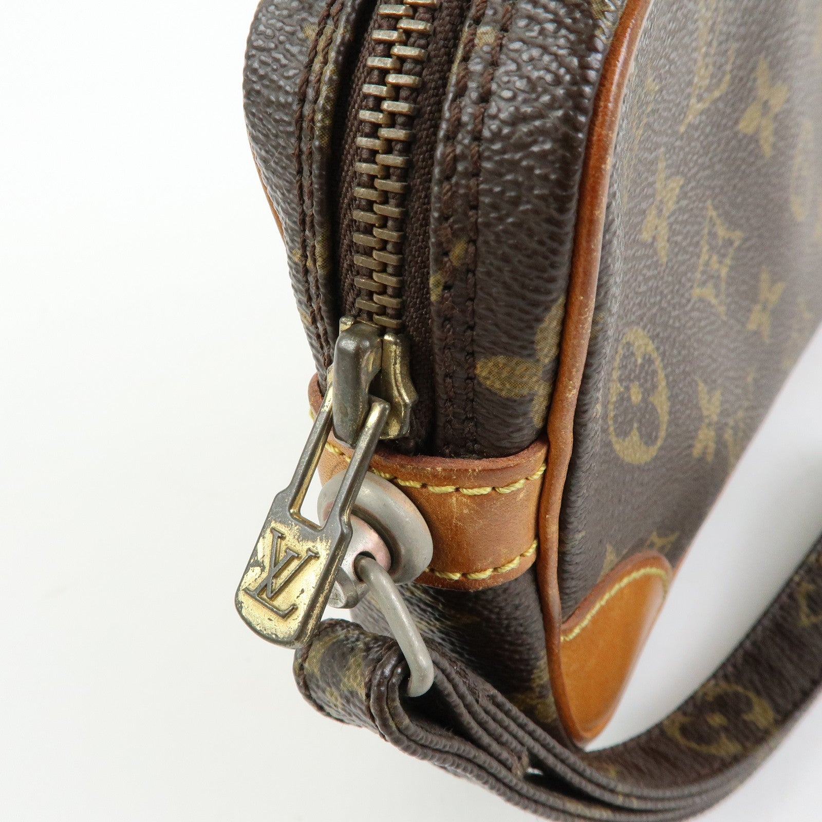 Louis Vuitton Monogram Marly Dragonne PM Clutch Bag Brown M51827