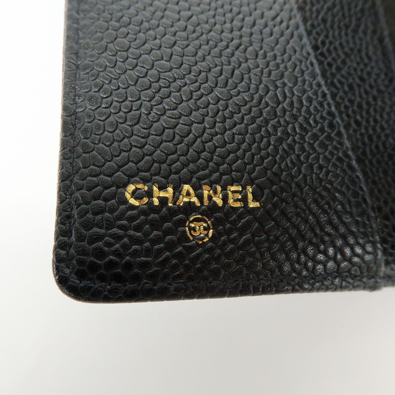 CHANEL COCO Mark Cavirskin Mini Agenda Cover Planner Cover Black A13506